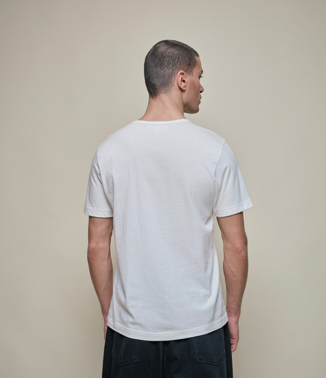 1950s Loopwheeled Classic Fit Lightweight T-Shirt - White