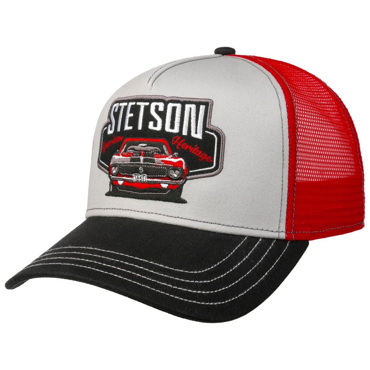 Garage American Heritage Trucker Cap - Grey/Red