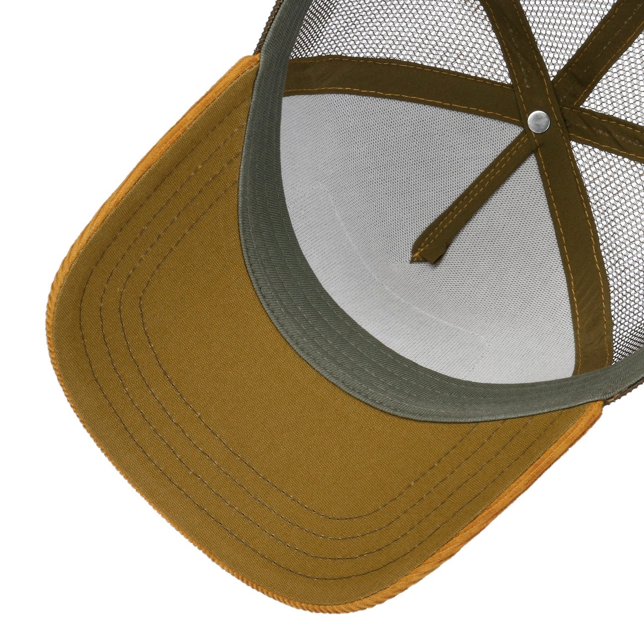 Cowboy Skull Trucker Cap - Yellow/Red