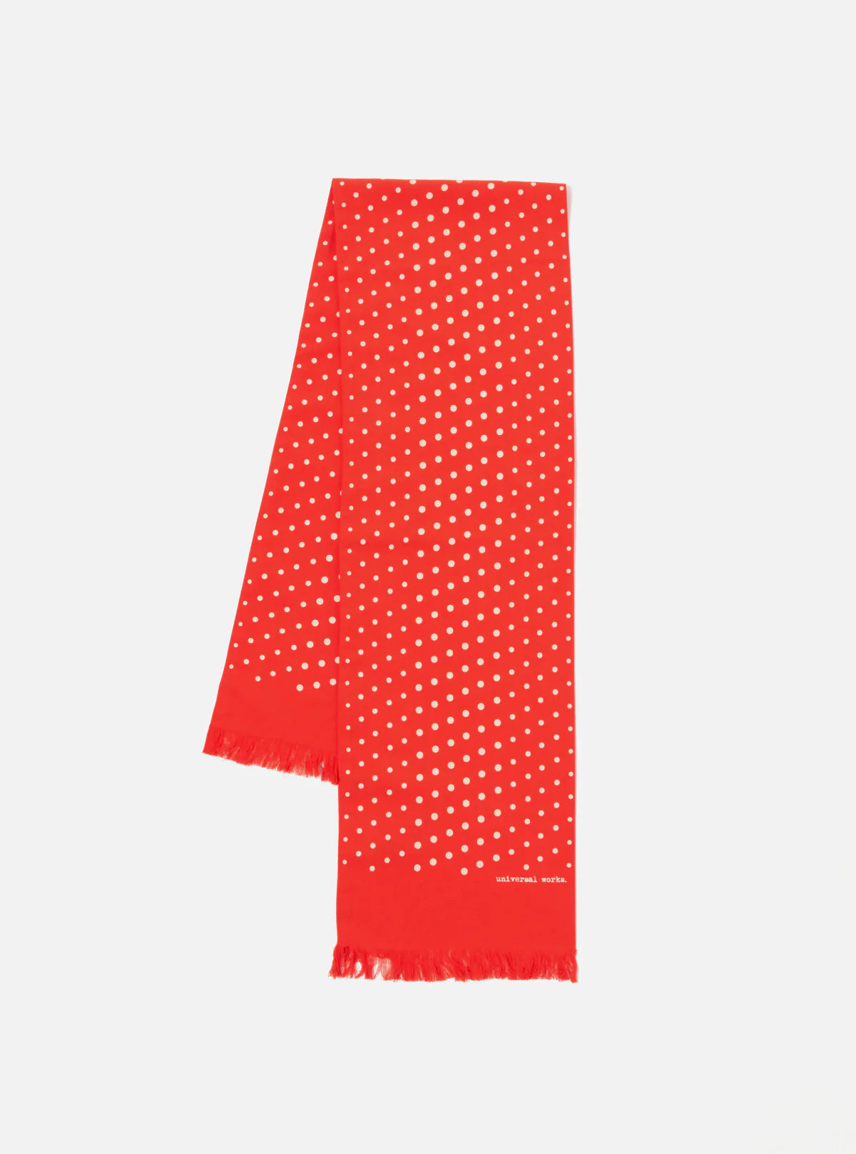 Dot Print Short Scarf - Orange