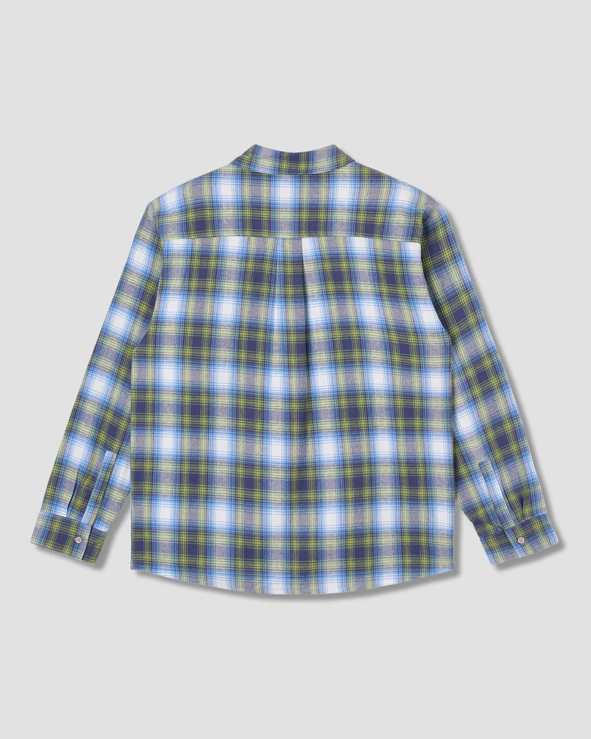 Flannel Shirt - Bright Blue Plaid