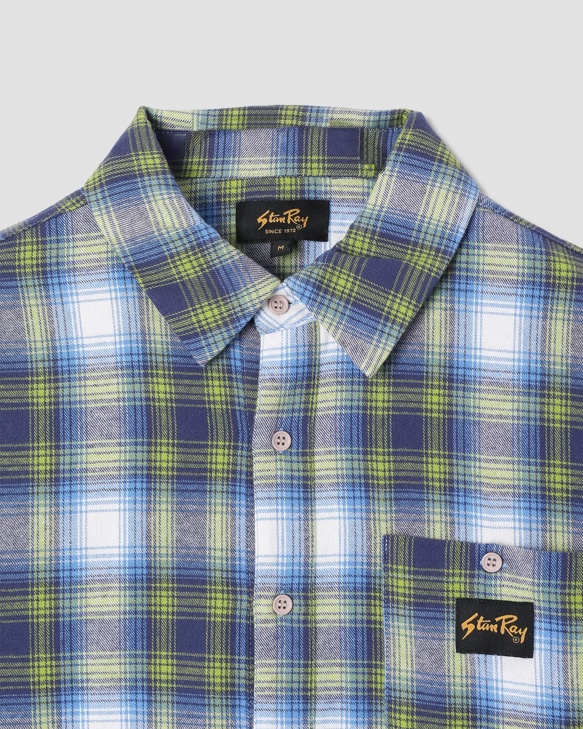Flannel Shirt - Bright Blue Plaid
