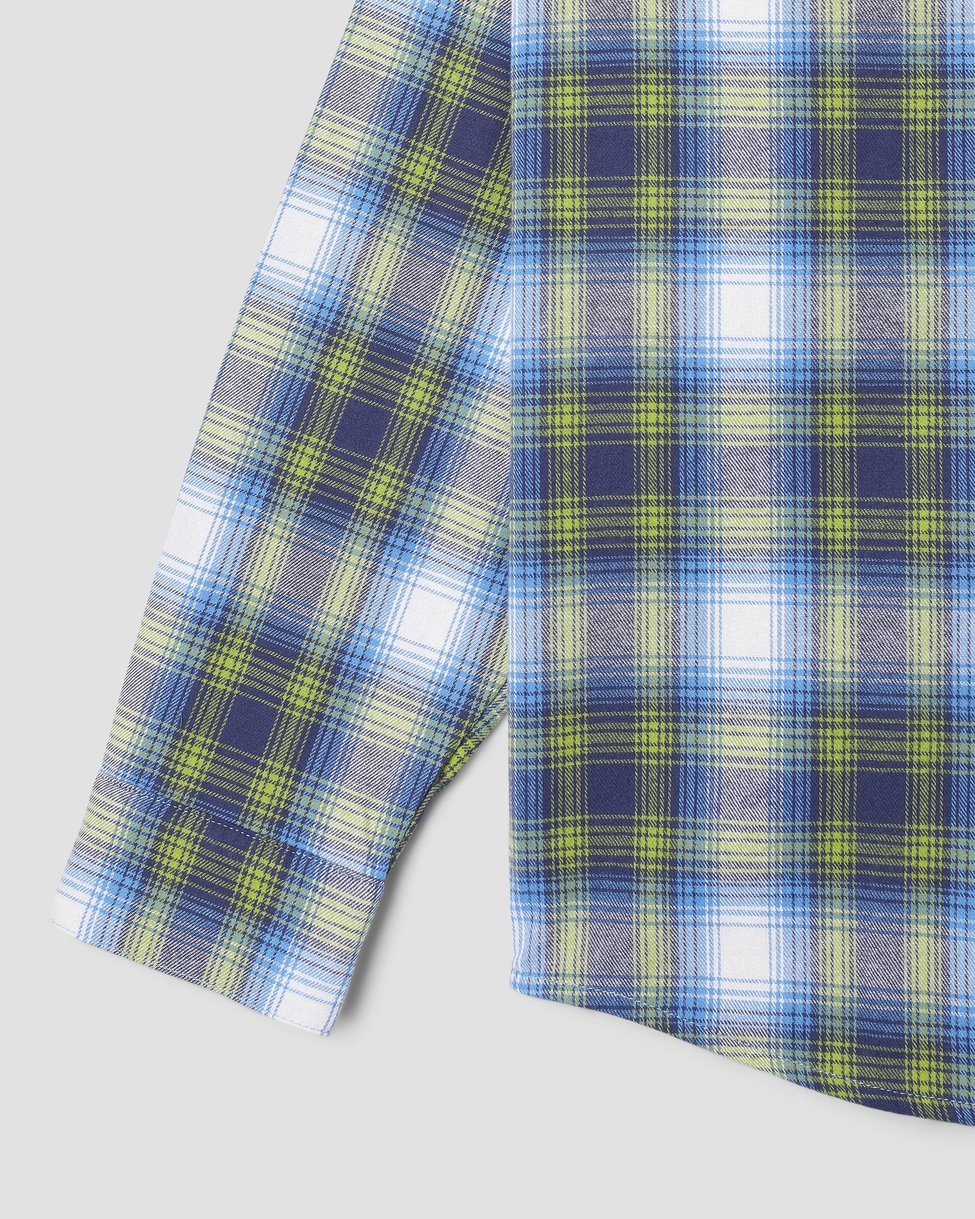 Flannel Shirt - Bright Blue Plaid