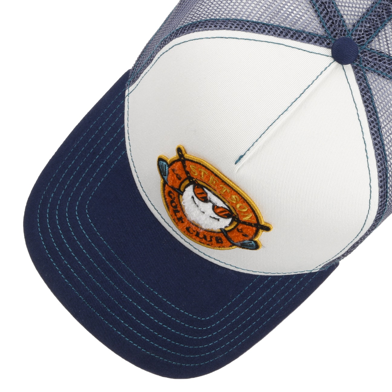 Golf Club Trucker Hat - Navy/Off White