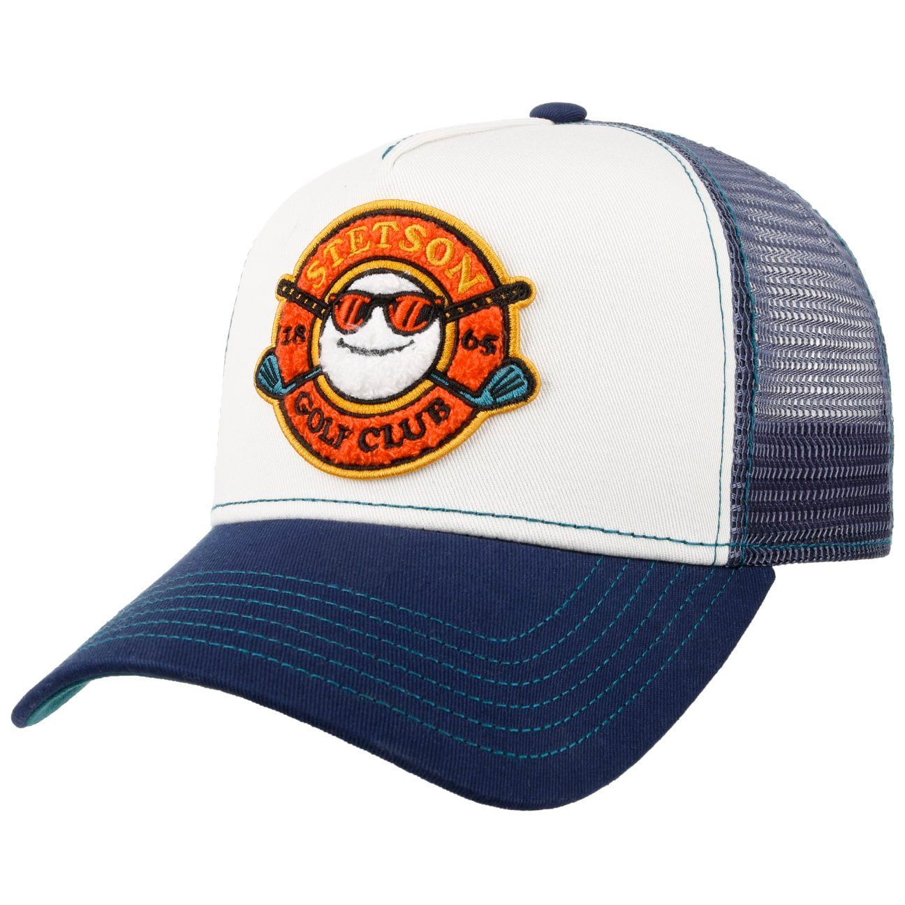 Golf Club Trucker Hat - Navy/Off White