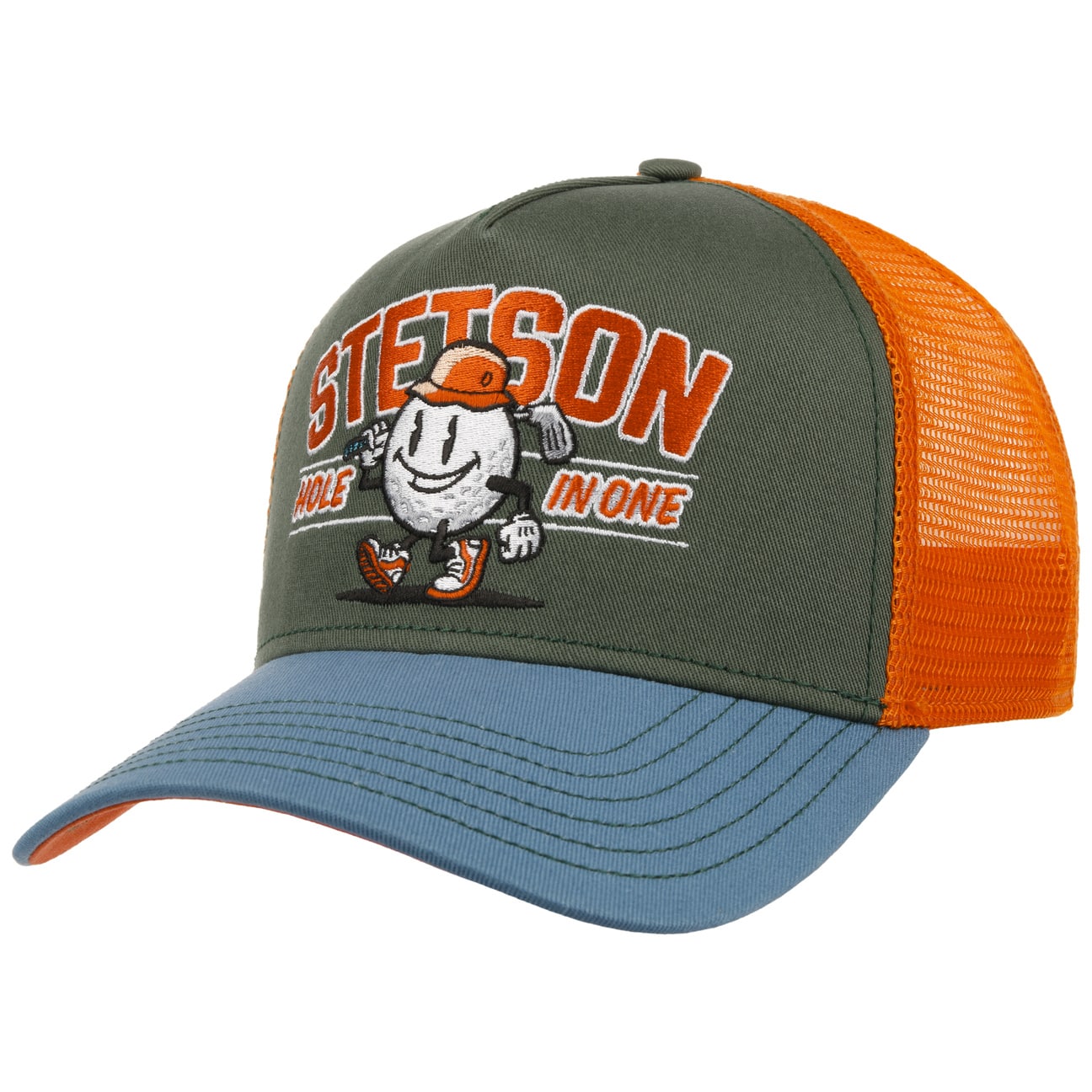 Hole in One Trucker Cap - Blue/Green