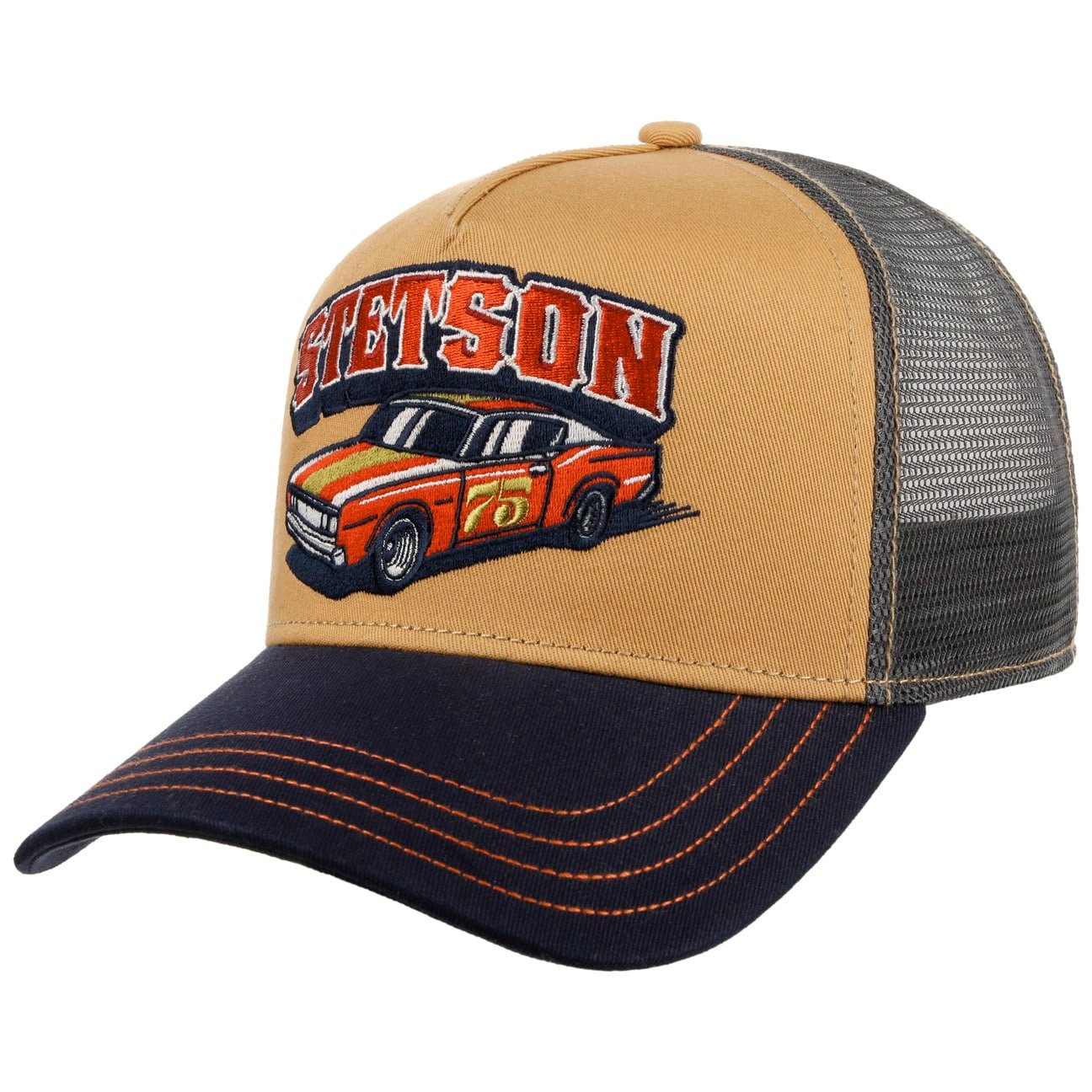 Indy Trucker Cap - Navy/Ochre