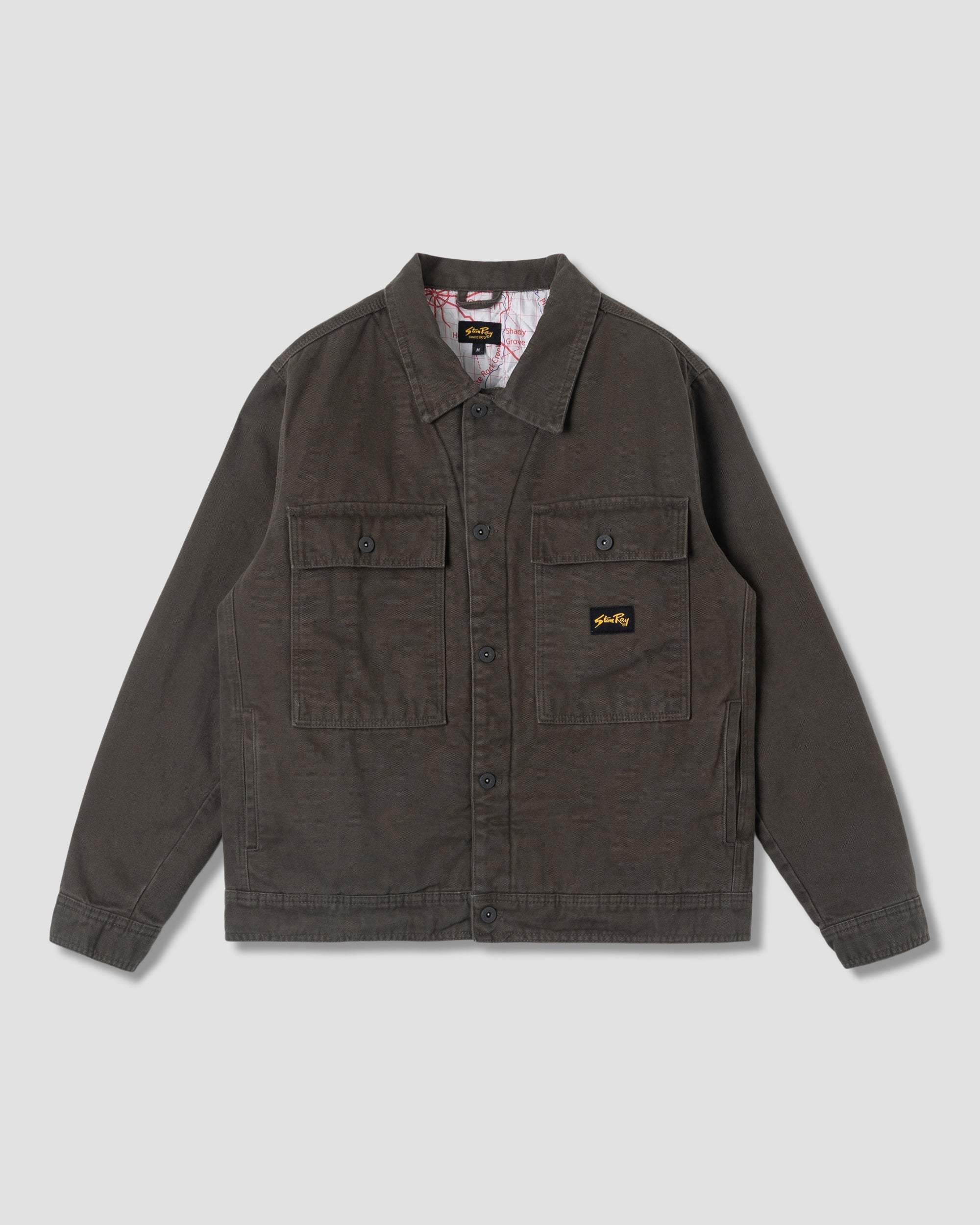 Lined Trucker Jacket - Charcoal Duck