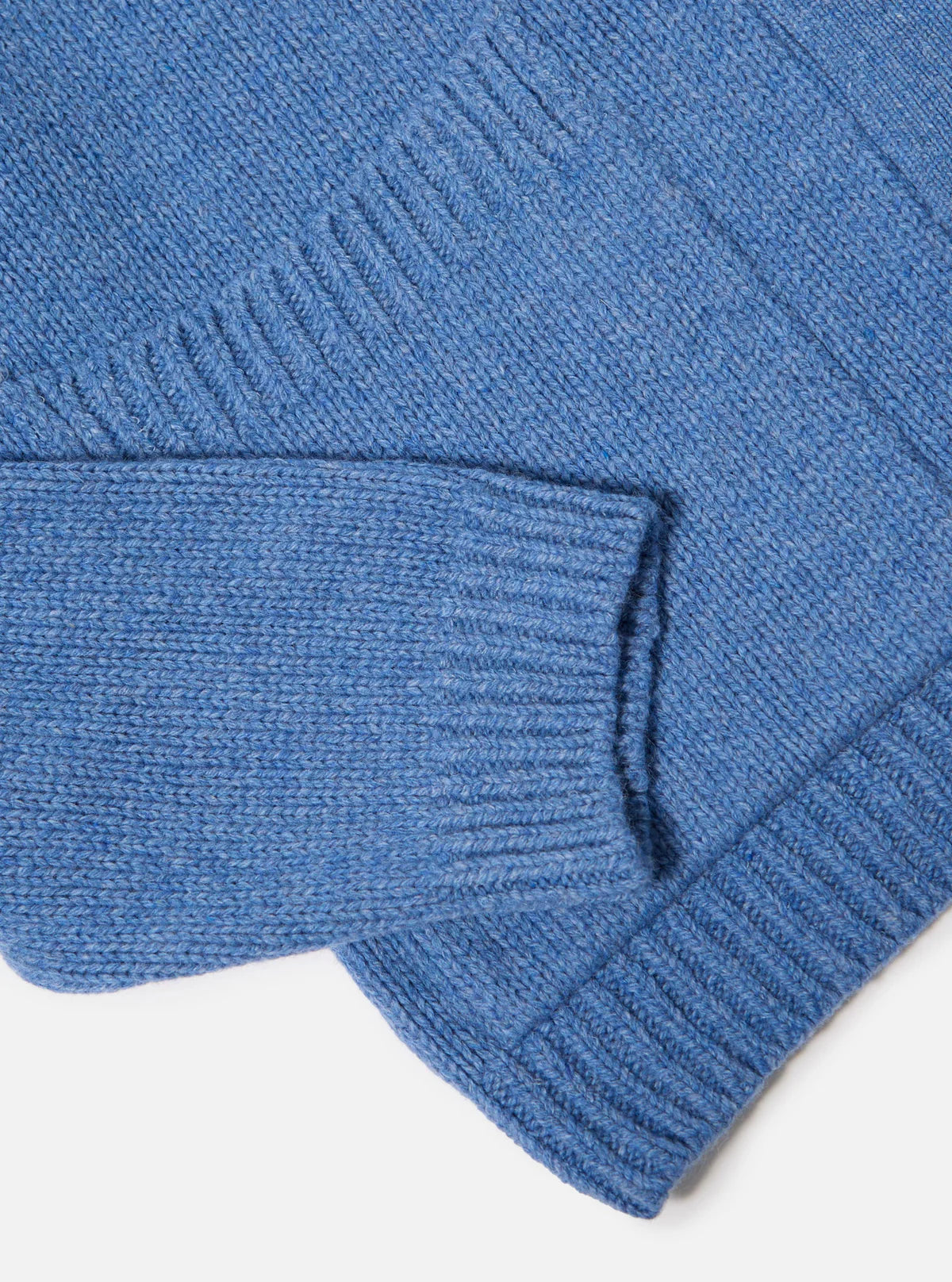 Langdale Cardigan - Pale Blue Recycled Shetland