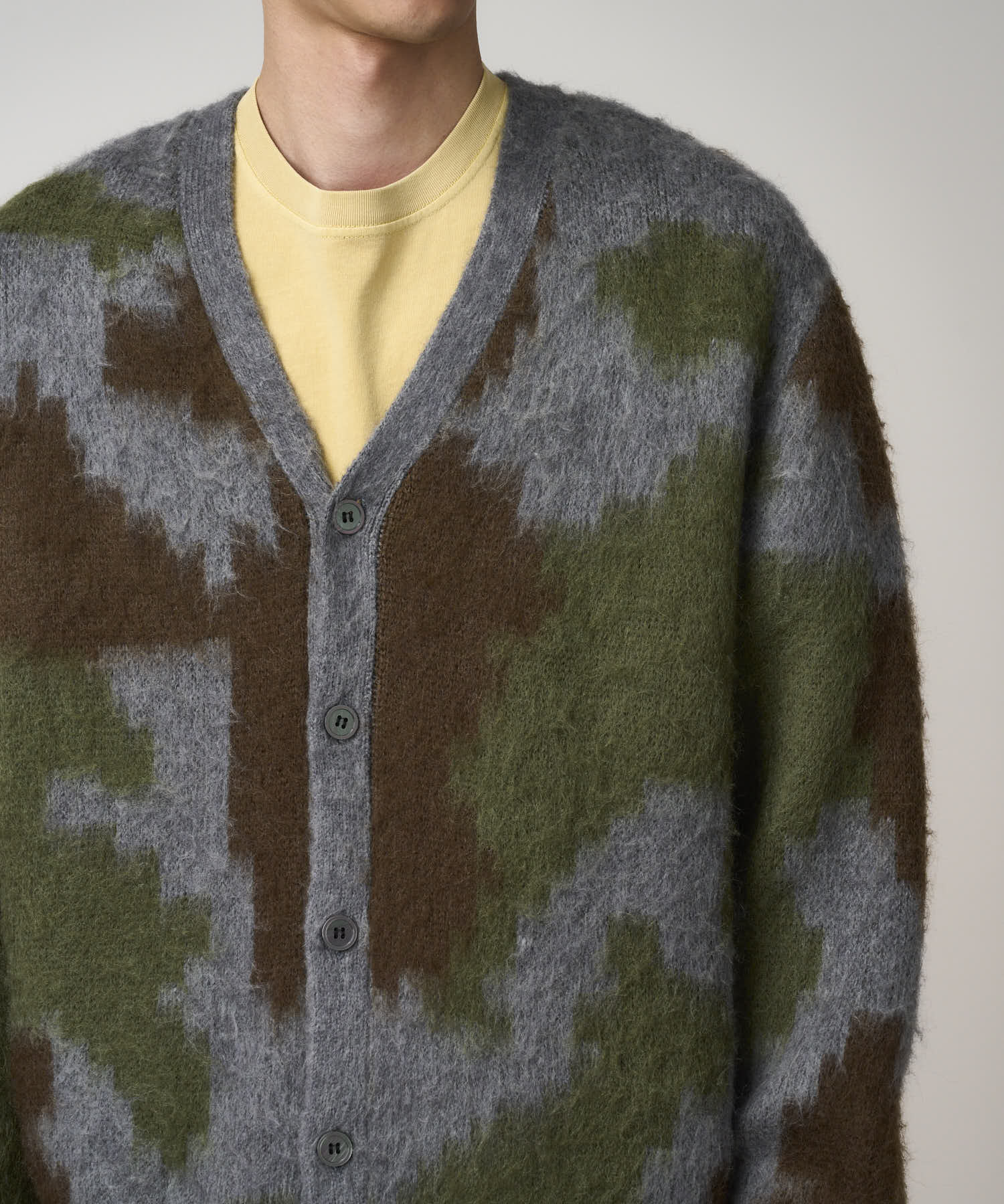 Mohair Cardigan - Jungle Digi Camo