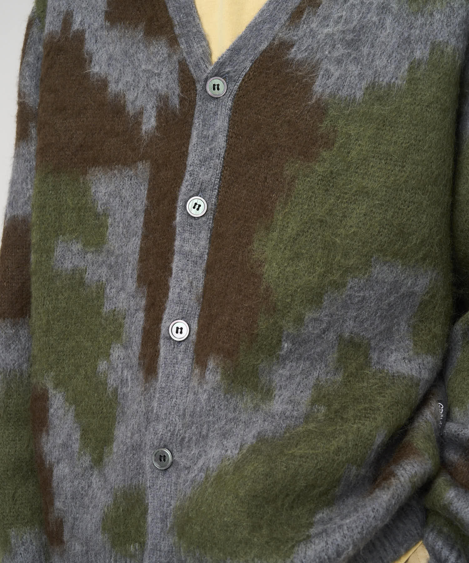 Mohair Cardigan - Jungle Digi Camo