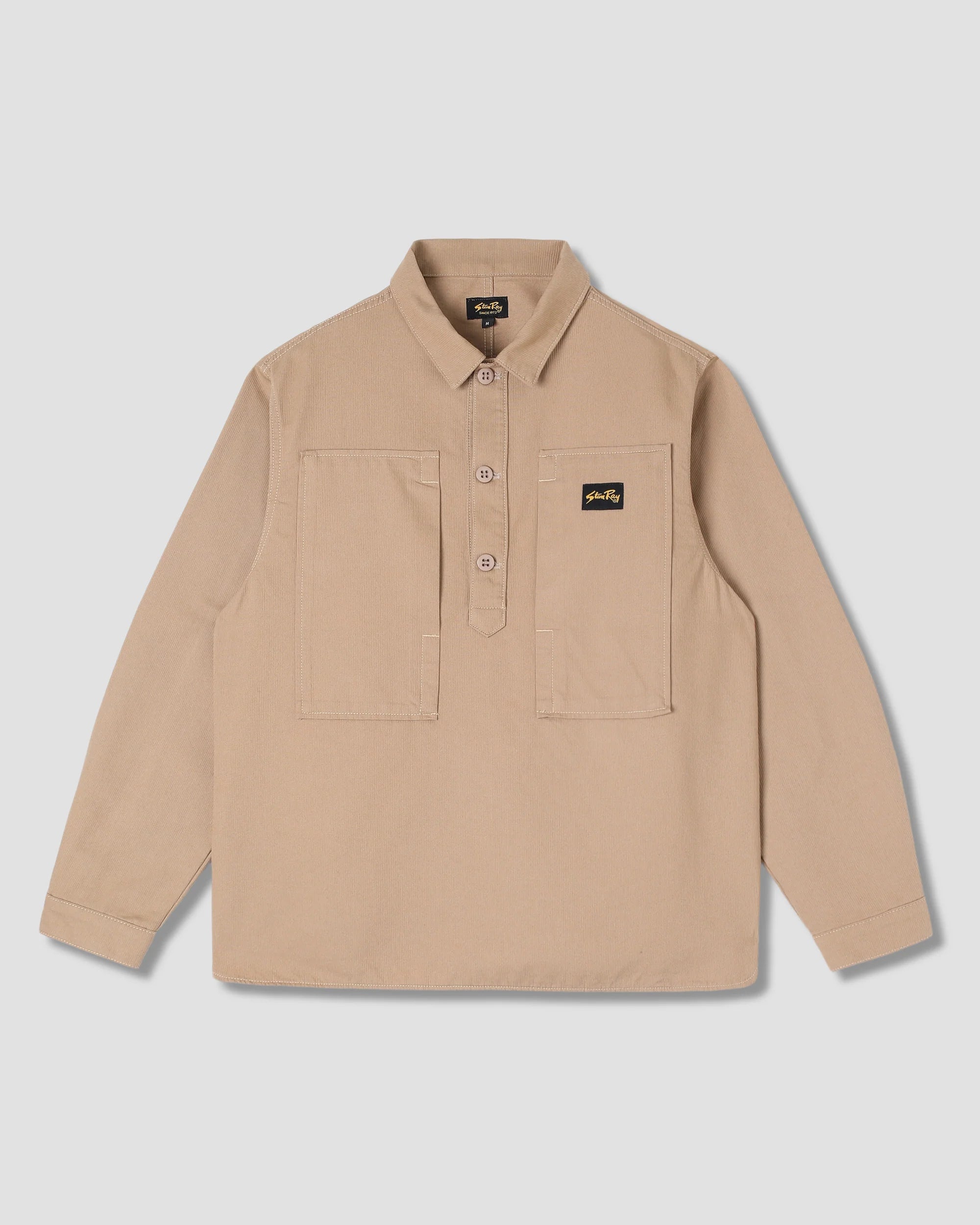 Painters Pop Over Shirt - Khaki Bedford