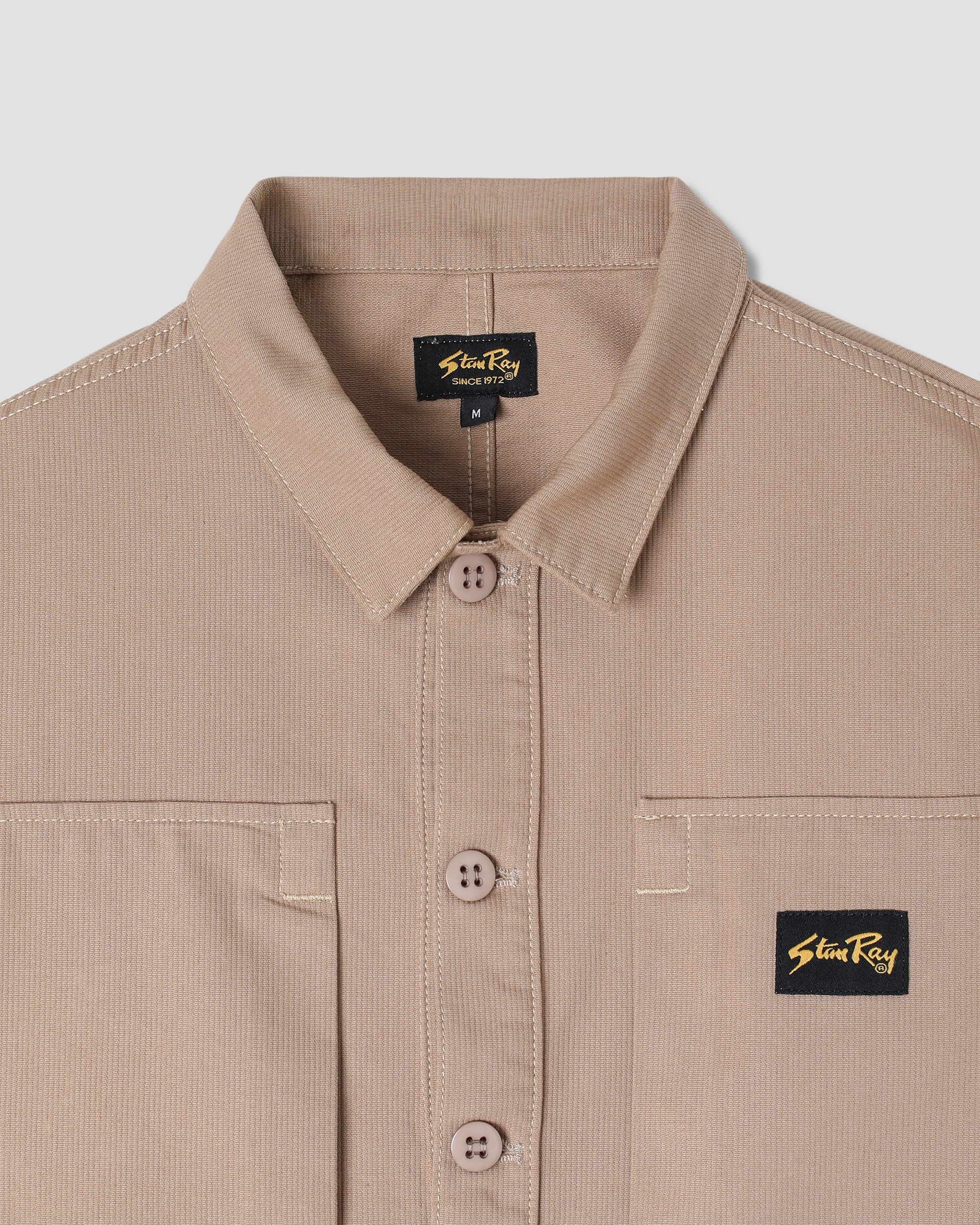 Painters Pop Over Shirt - Khaki Bedford