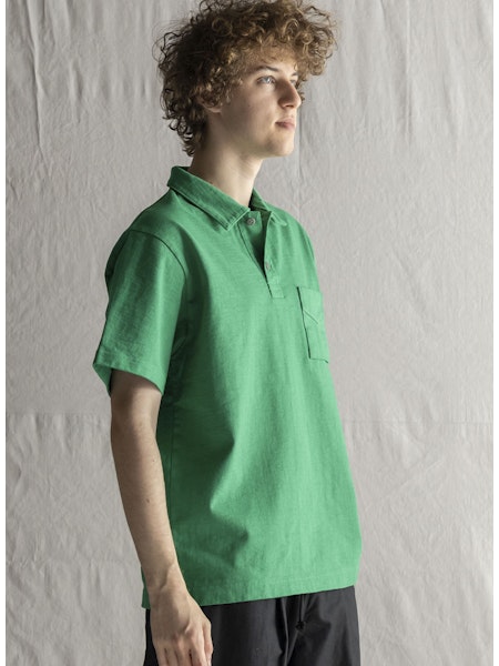 Dotsume Pocket Polo - True Green