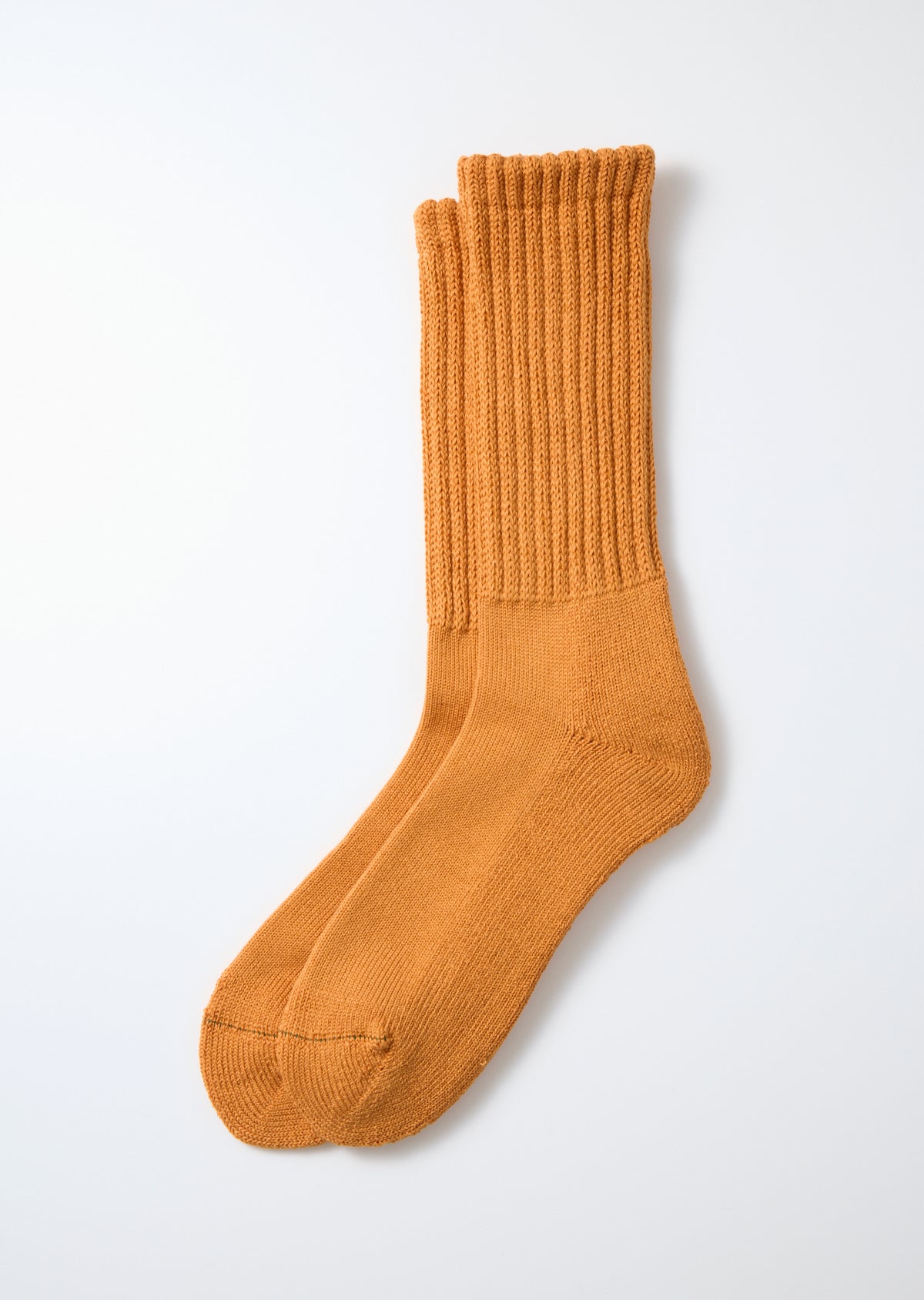 Loose Pile Crew Socks - Orange Peel