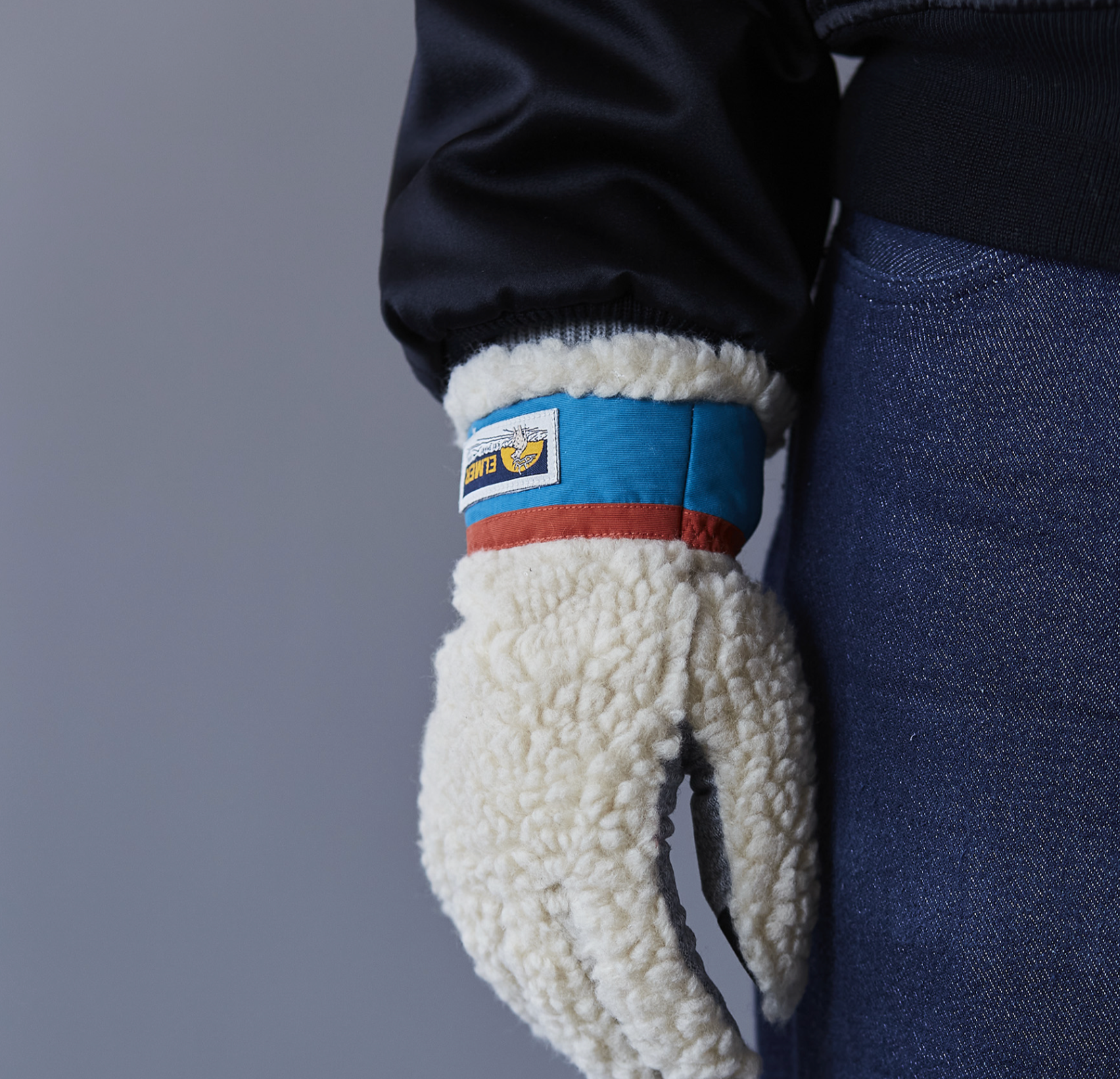 Elmer Teddy 5 Finger - Beige/Blue