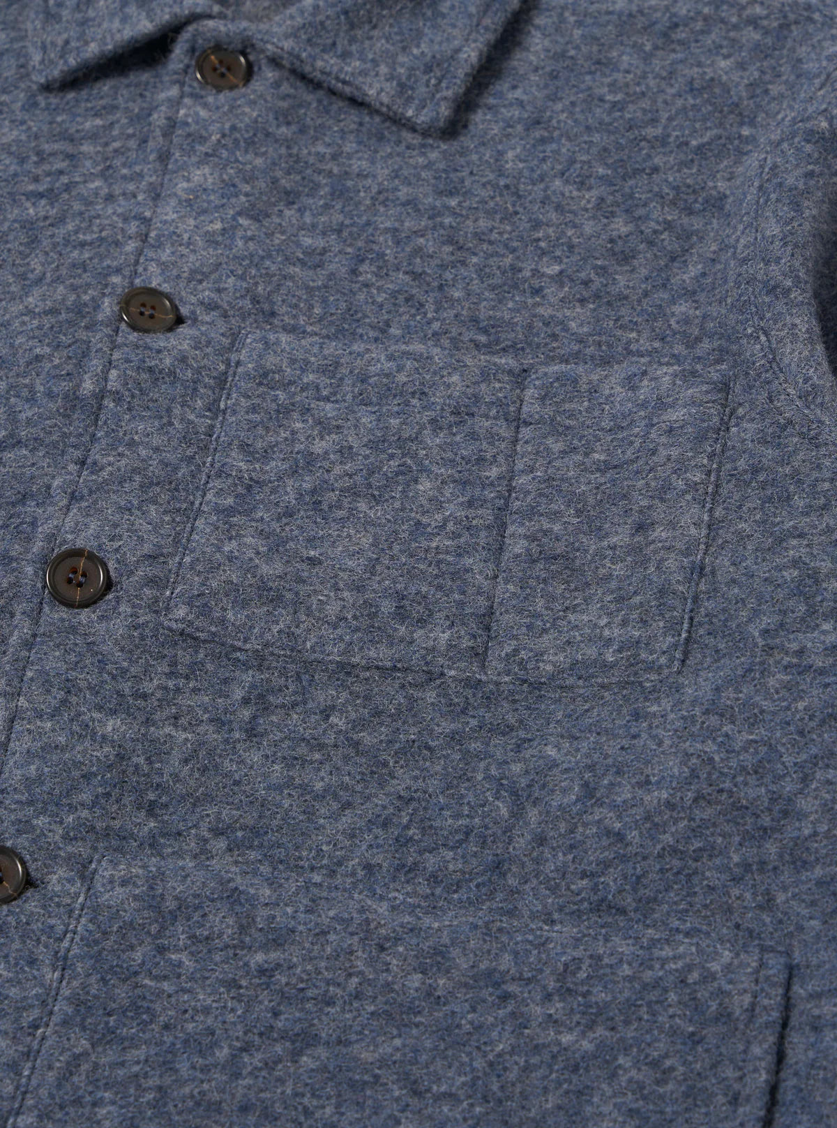 Uniform Jacket - Slate Blue Wool Fleece