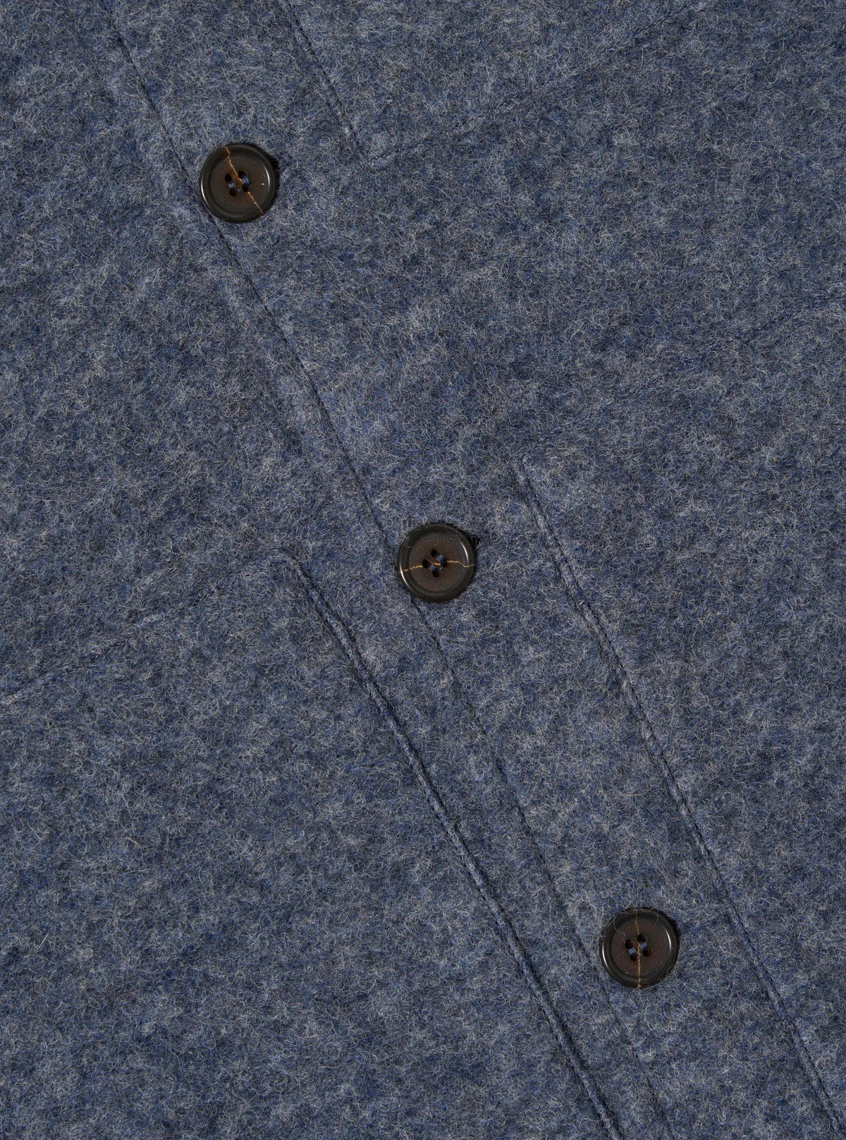 Uniform Jacket - Slate Blue Wool Fleece