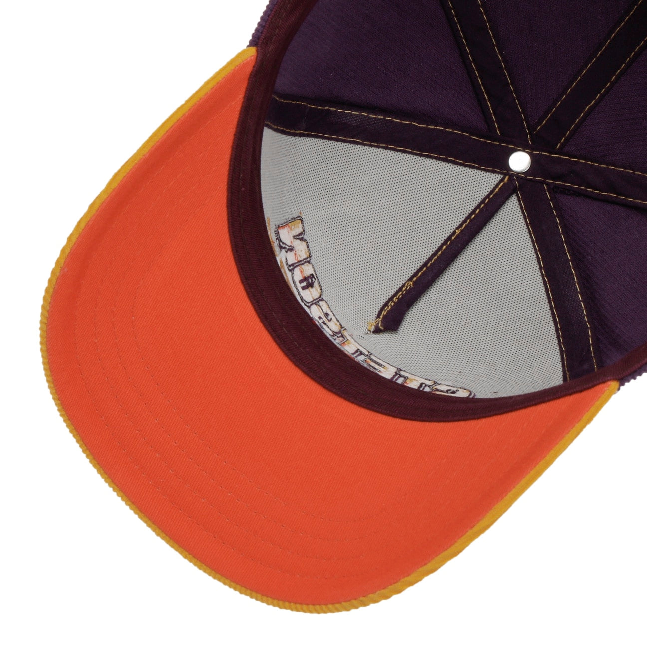 Snowboard Trucker Cap - Sand/Purple