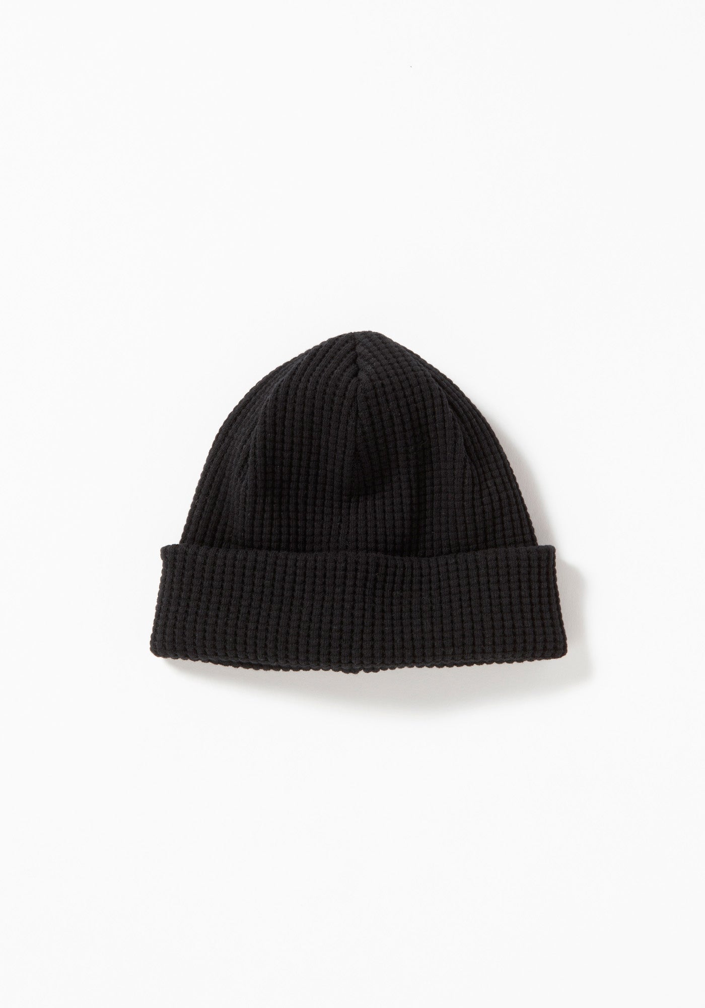 Waffle Knit Beanie - Black