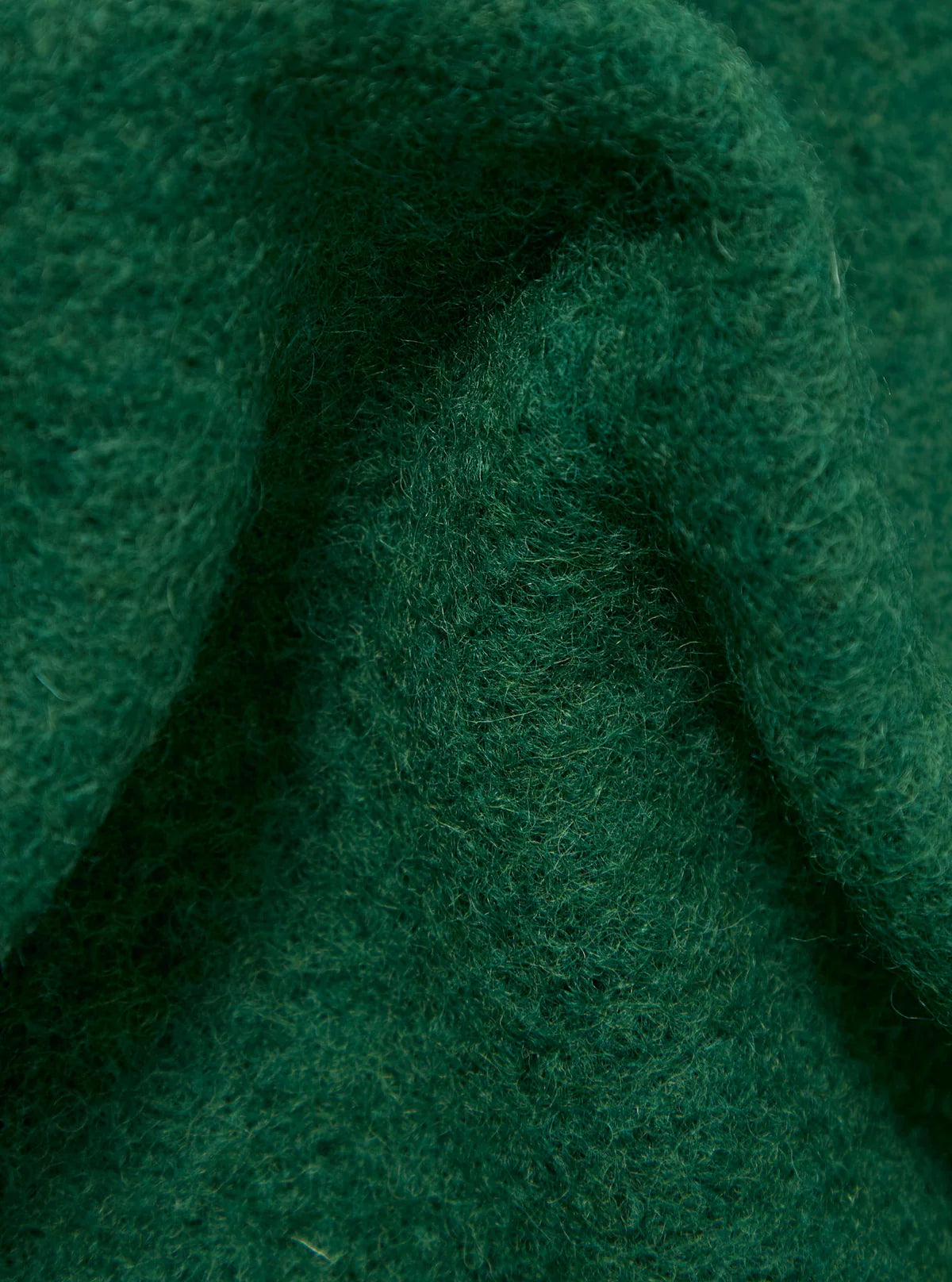 Wool Fleece Cardigan - Green