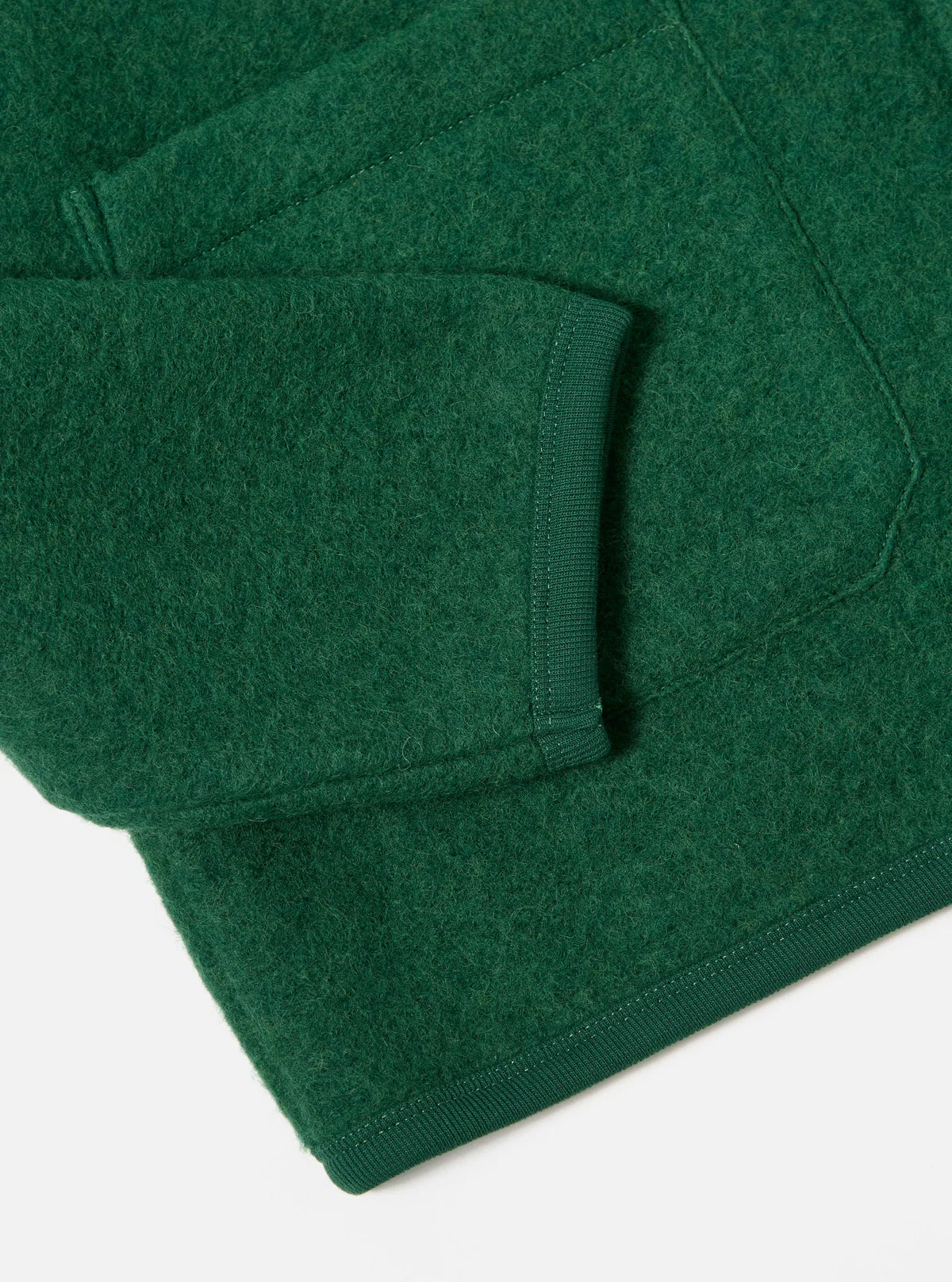 Wool Fleece Cardigan - Green