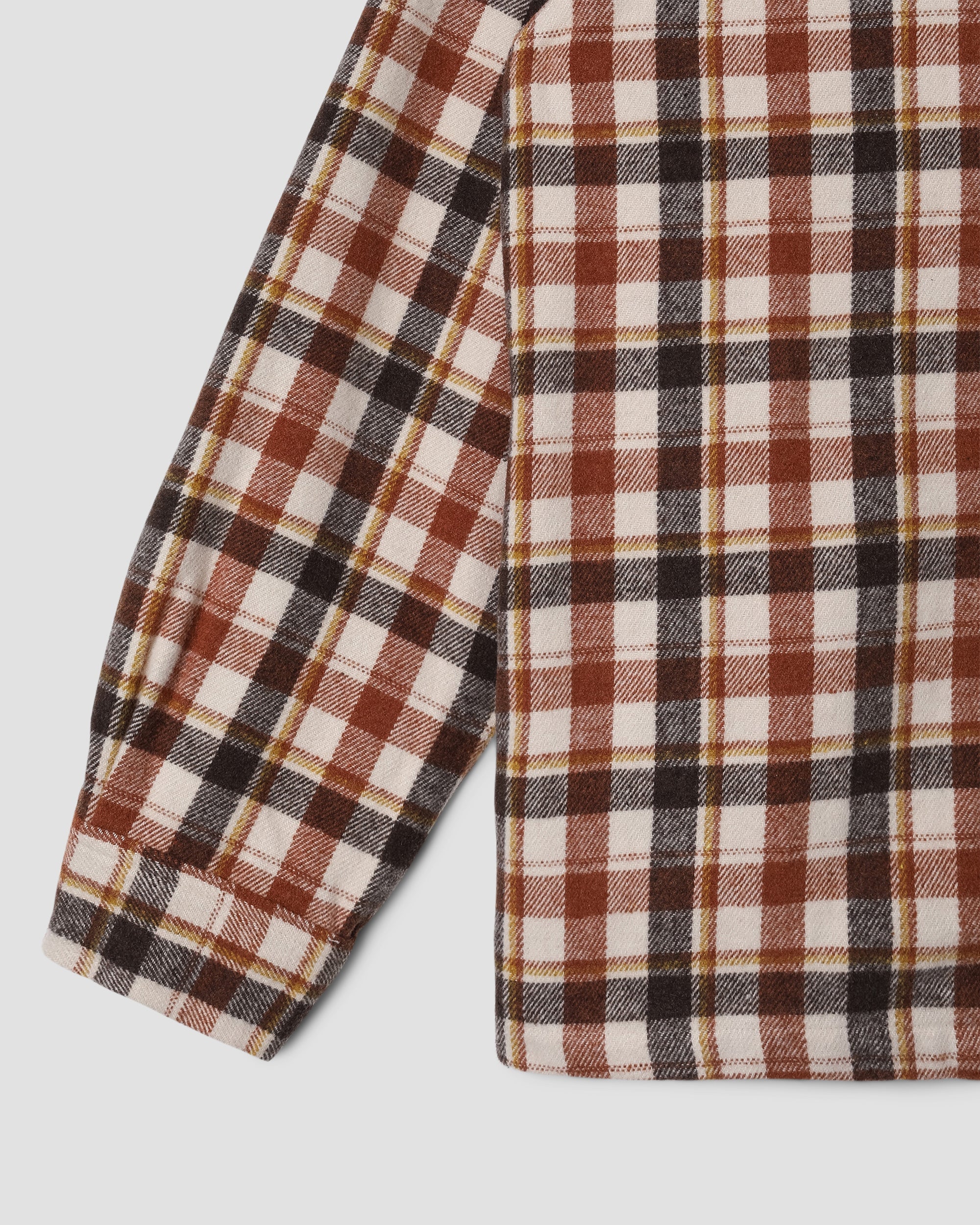 Zip Shirt - Tan Plaid