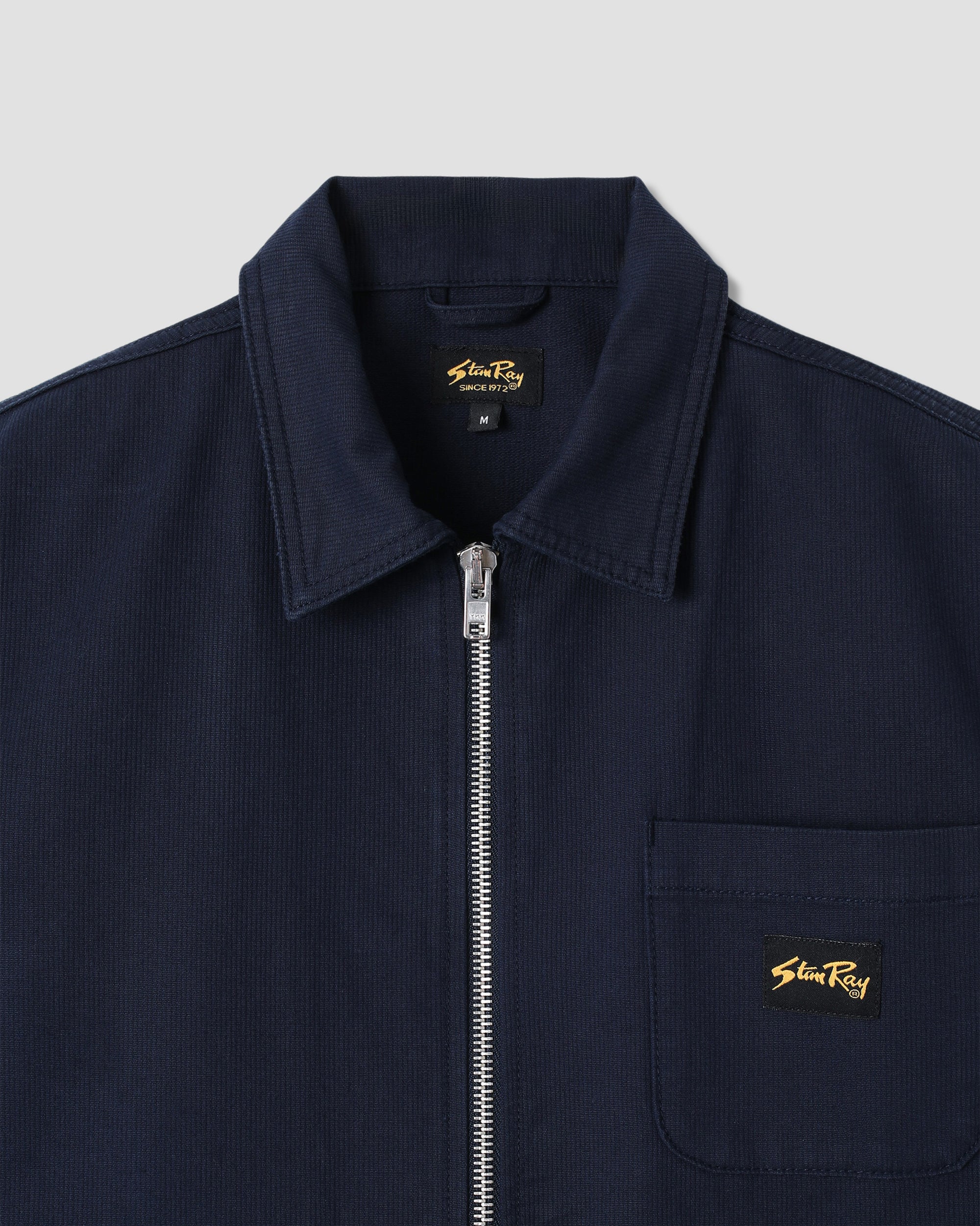 Zip Shirt - Navy Bedford