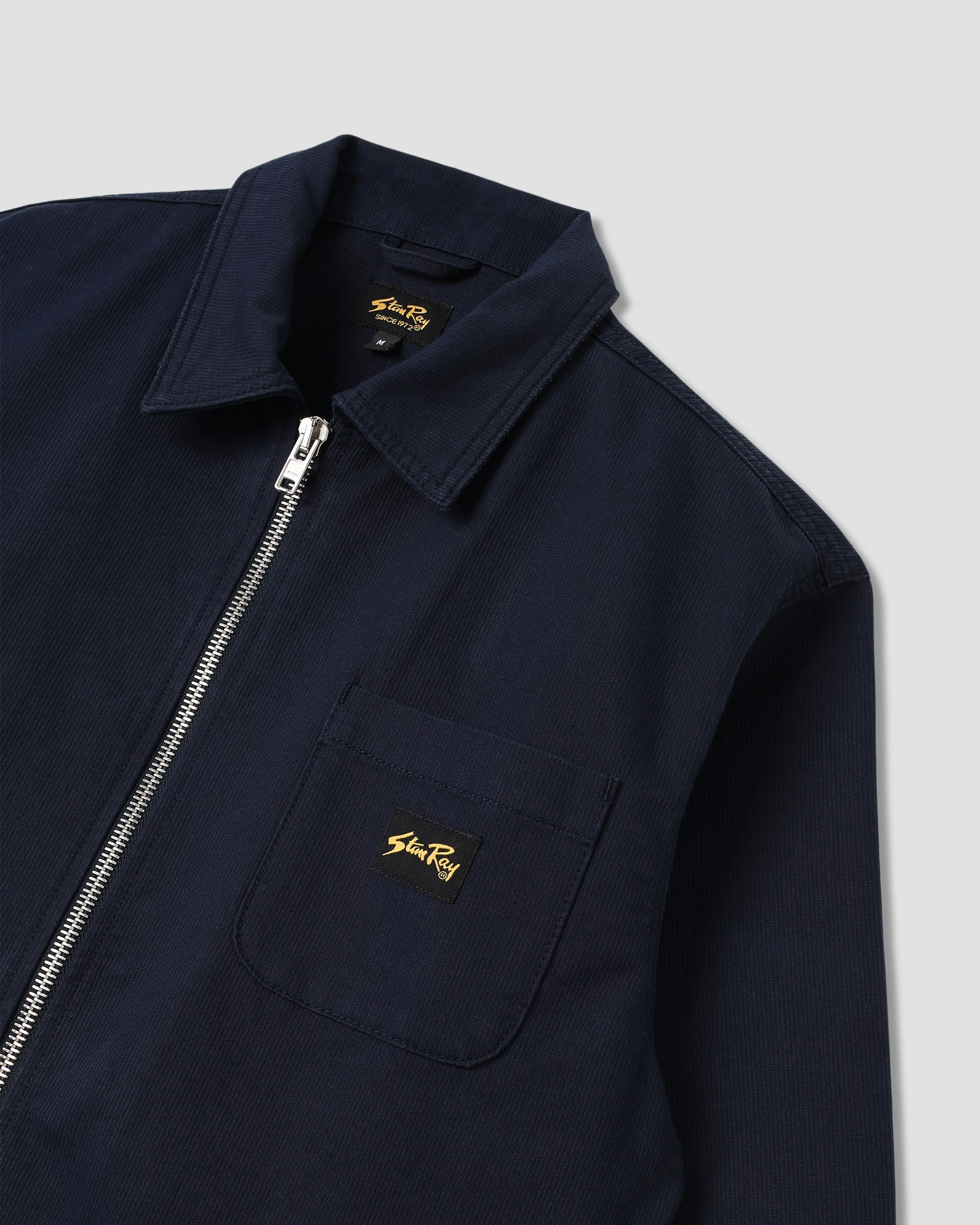Zip Shirt - Navy Bedford
