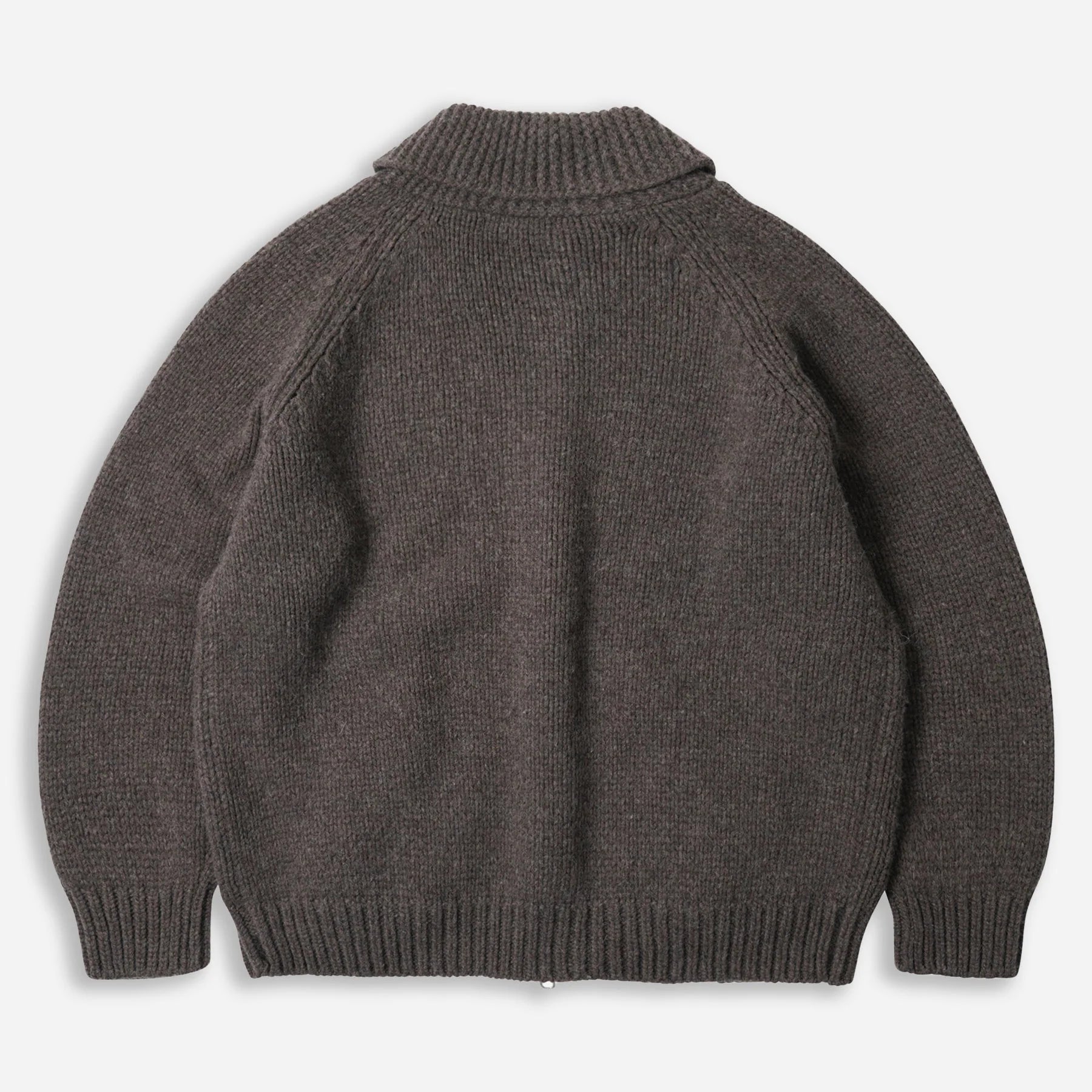 Heavy Cowichan Zip Up Cardigan - Sephia
