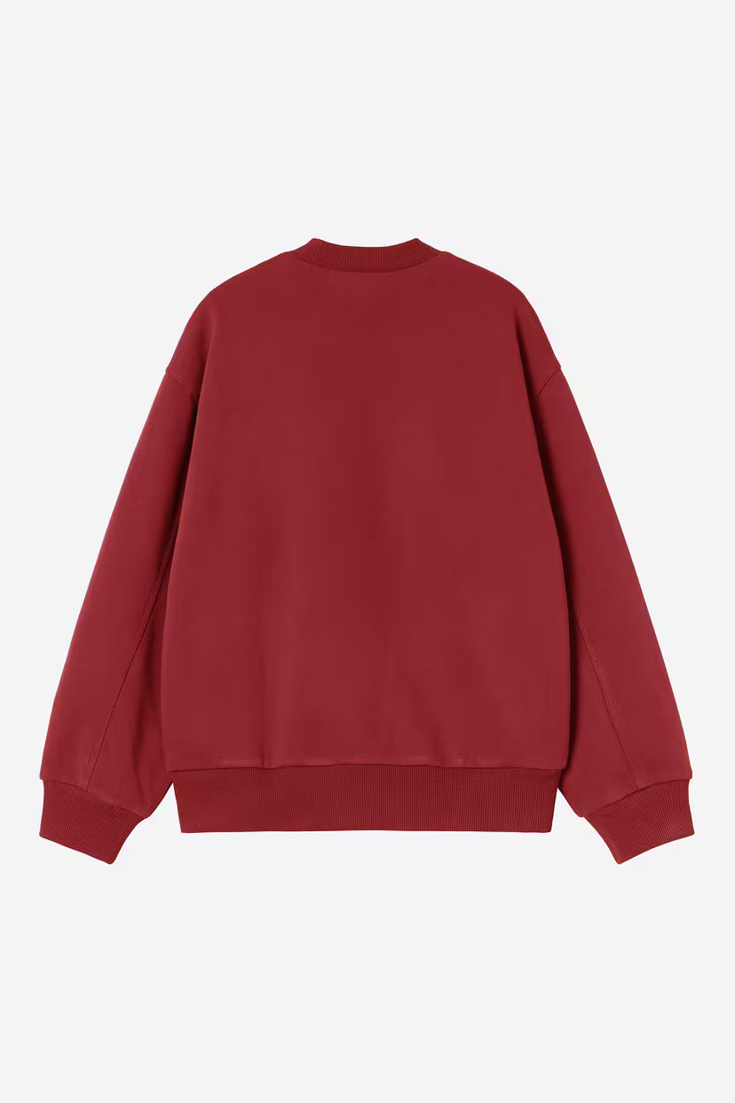 Detroit Sweatshirt - Scarlet, Stone Washed
