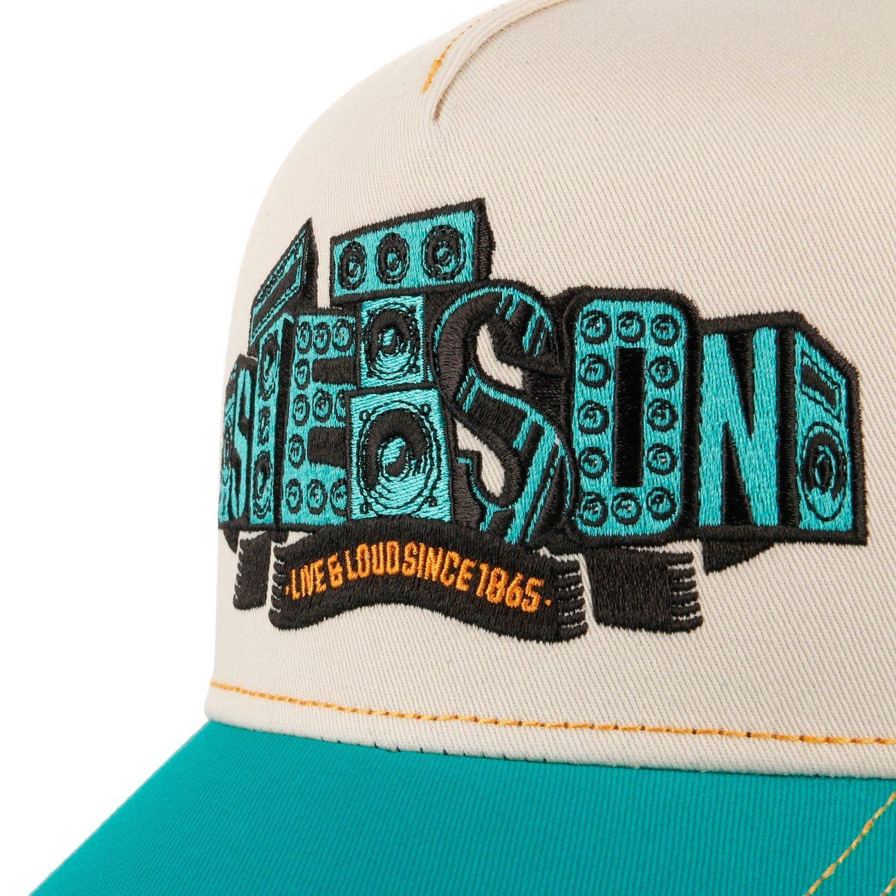 Soundbox Trucker Cap - Turquoise/Beige