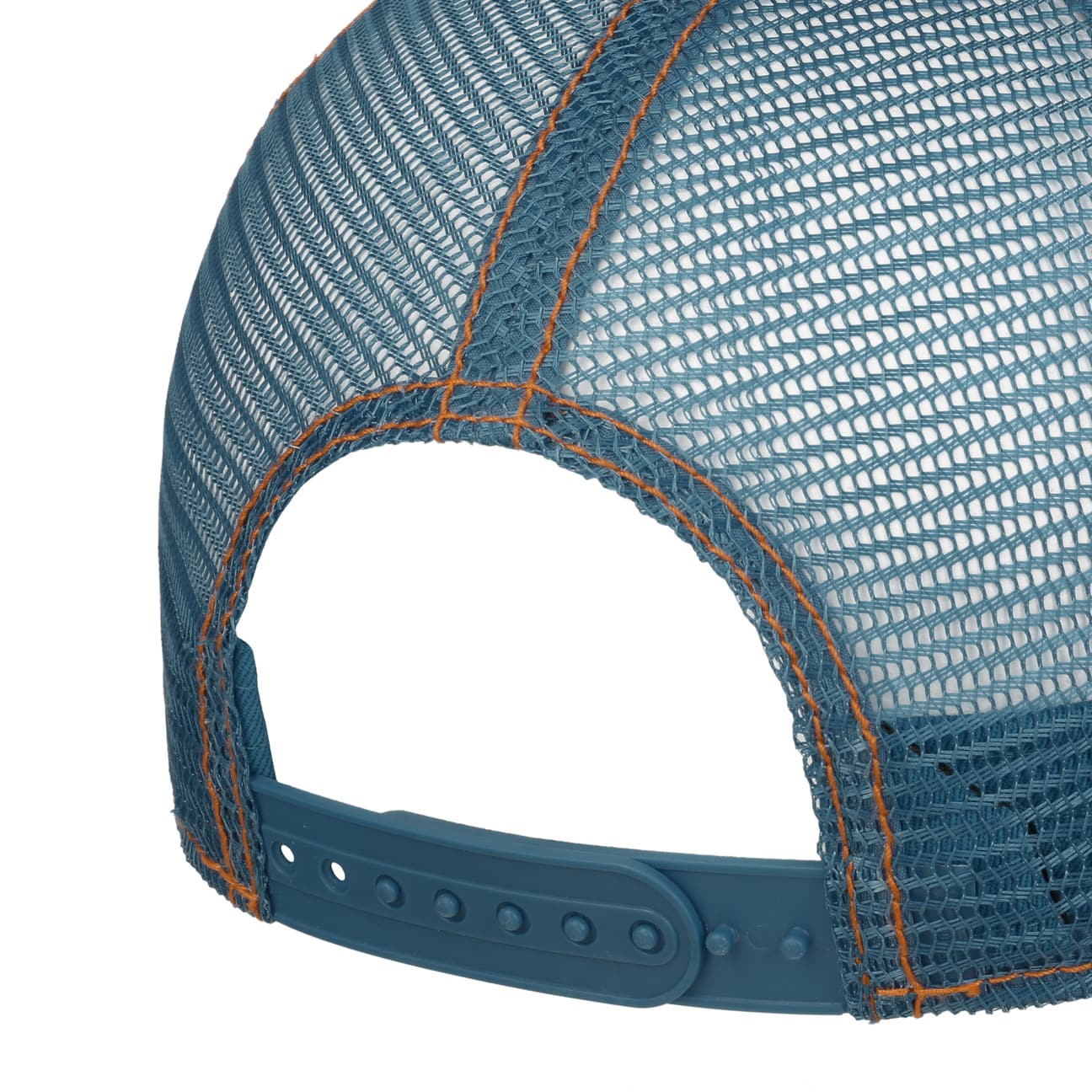Stetson's Garage Trucker Cap - Orange/Sand/Blue