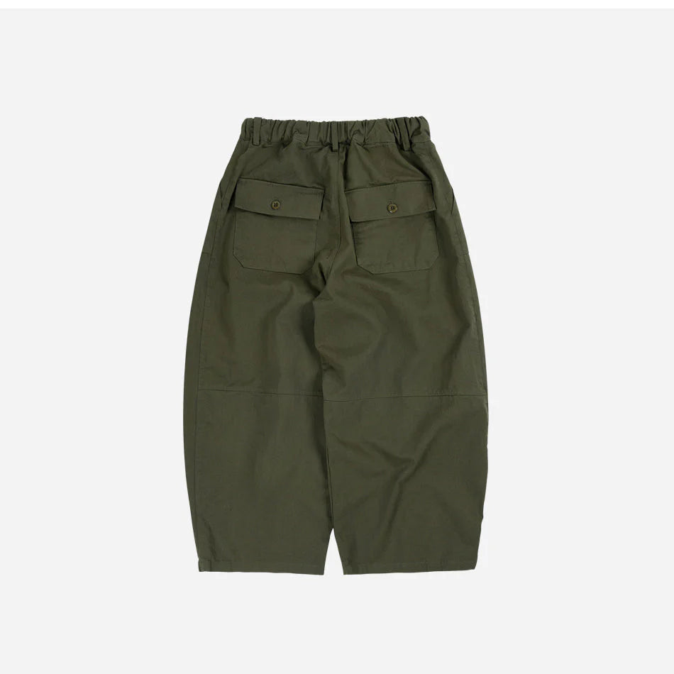 Twill Balloon Pants - Olive