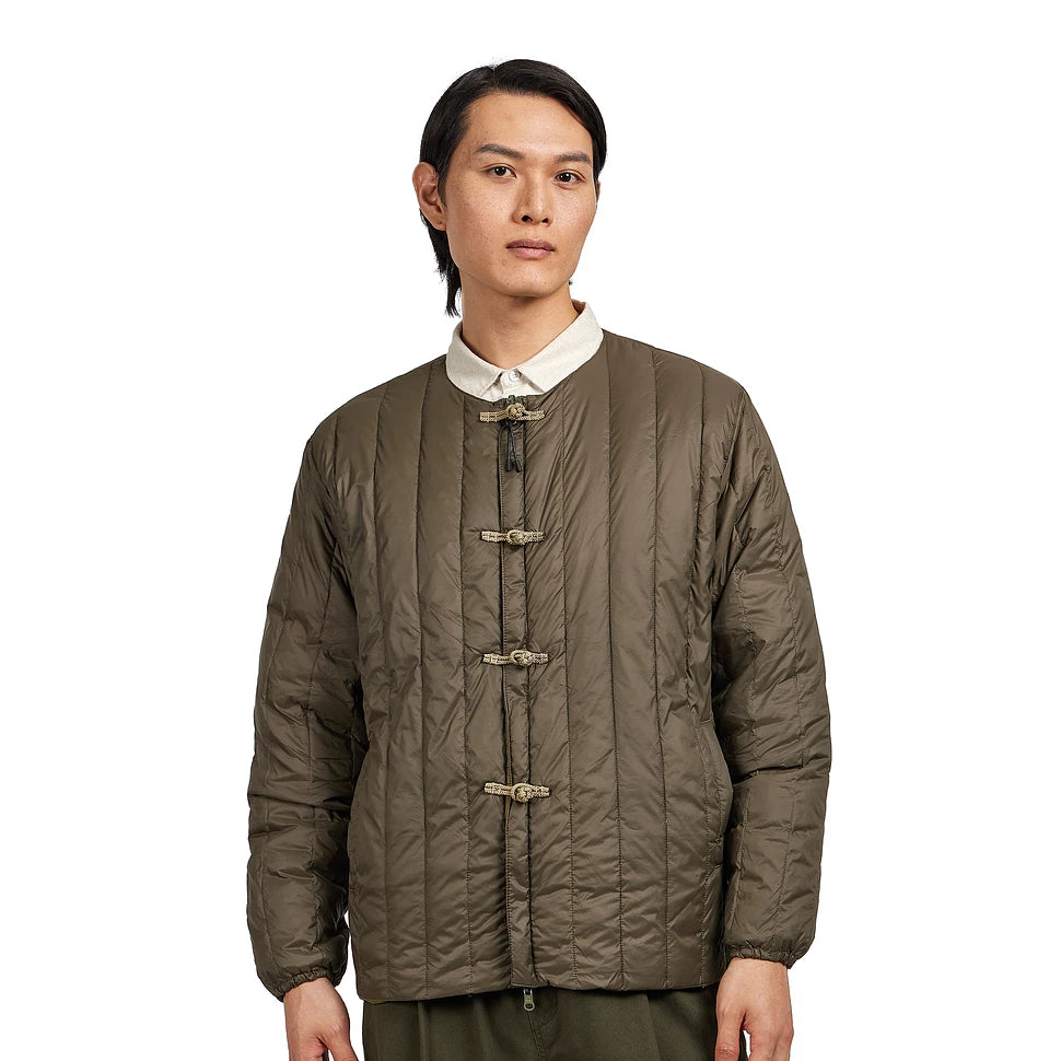 Taion Reversible China Button Inner Down Jacket - Dark Olive