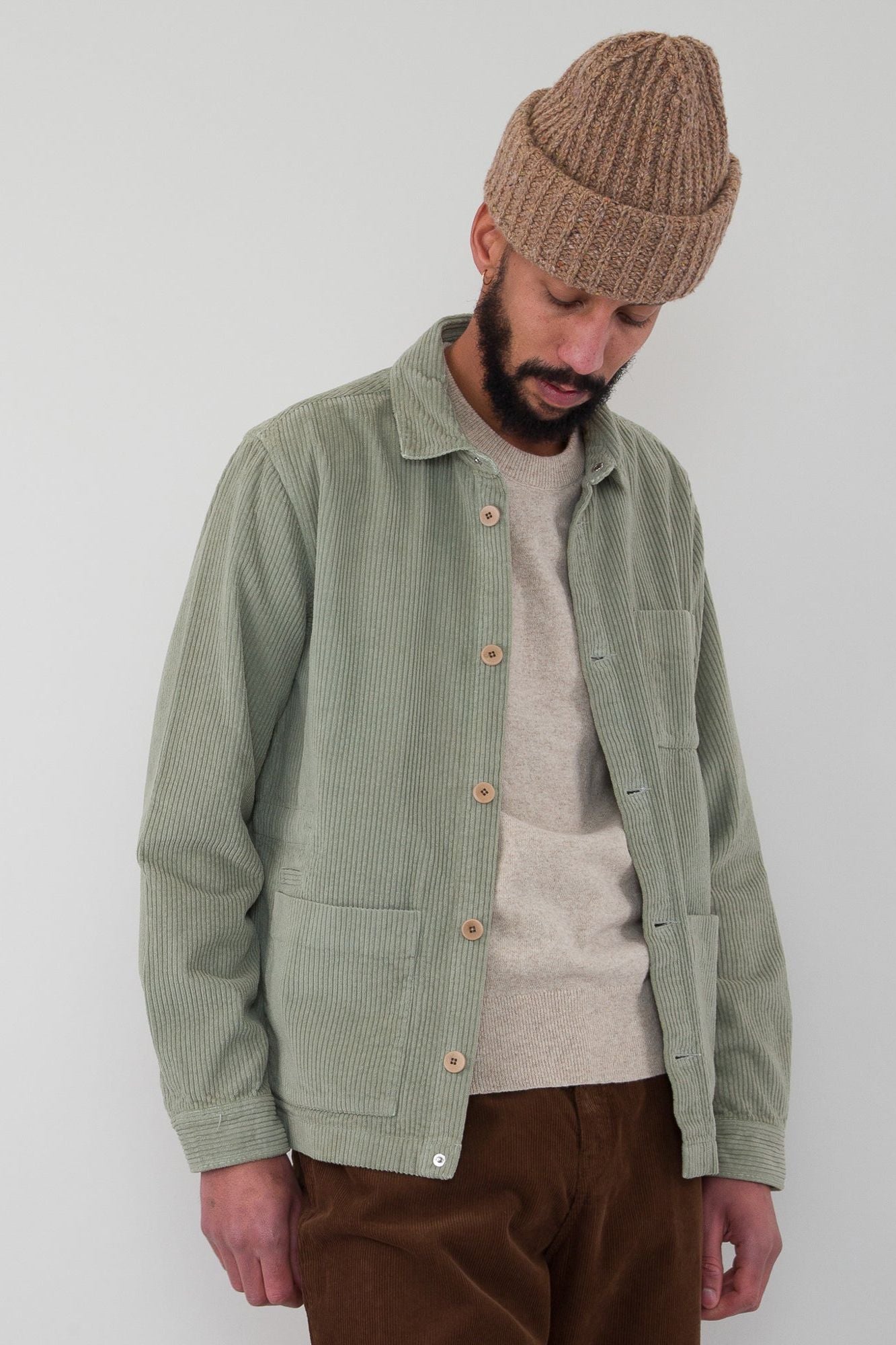 Folk Assembly Jacket - Olive Chunky Cord