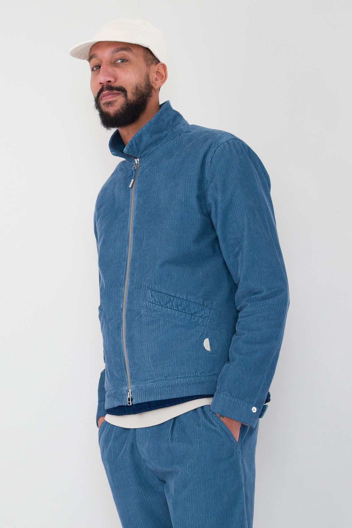 Folk Signal Blouson - Soft Blue Cord