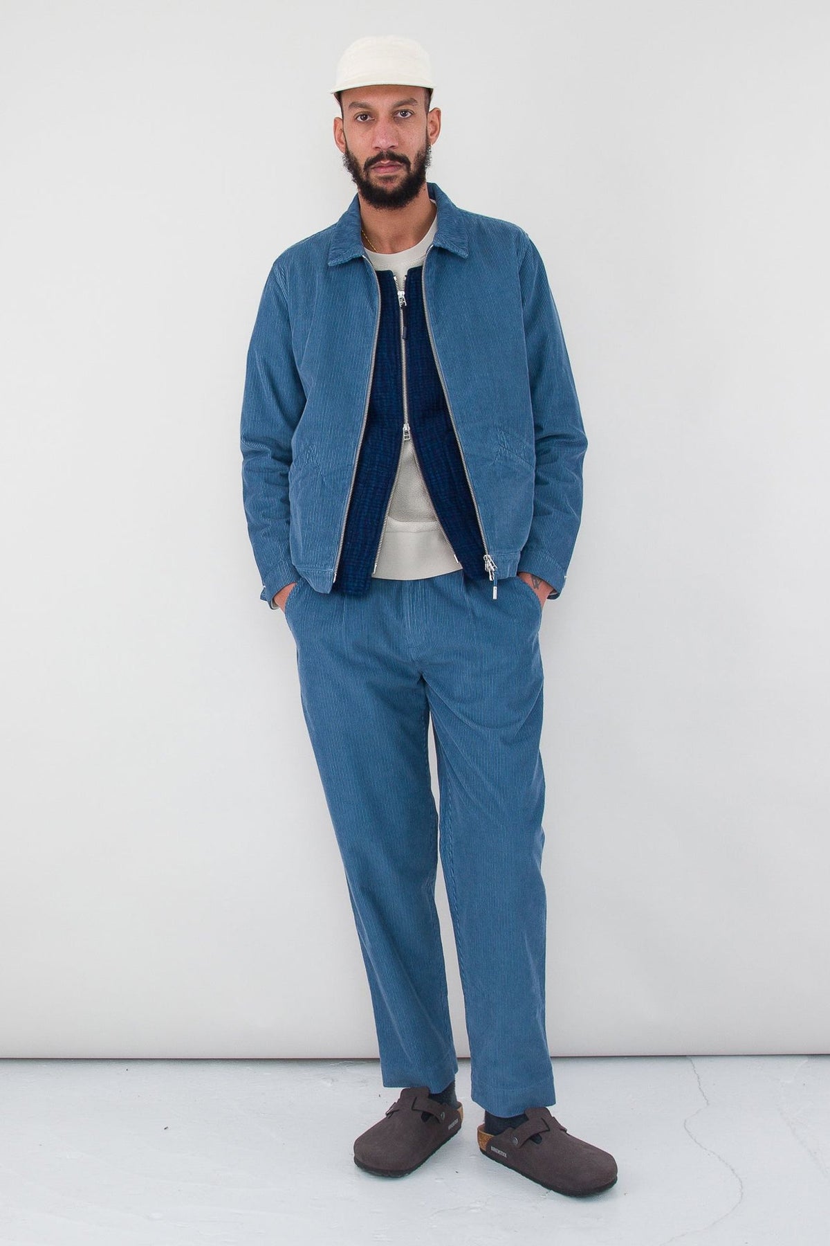 Folk Signal Blouson - Soft Blue Cord