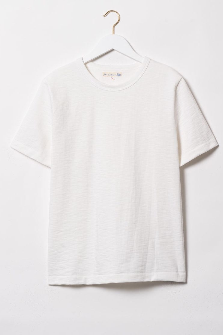 GOOD ORIGINALS 2S14 Men&#39;s Loopwheeled Heavy T-shirt, 10.7oz/sq.yd, relaxed fit 01 white.