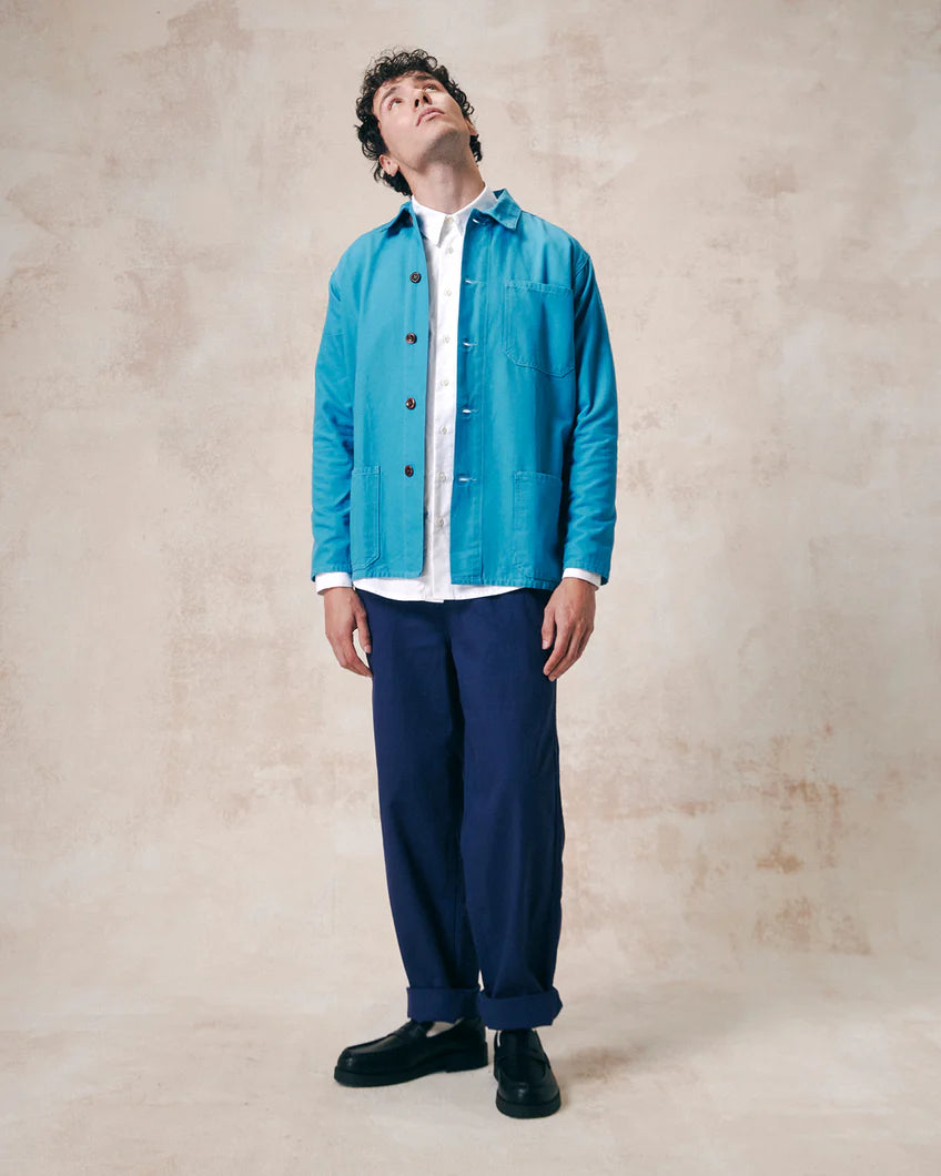 Buttoned overshirt - bright blue