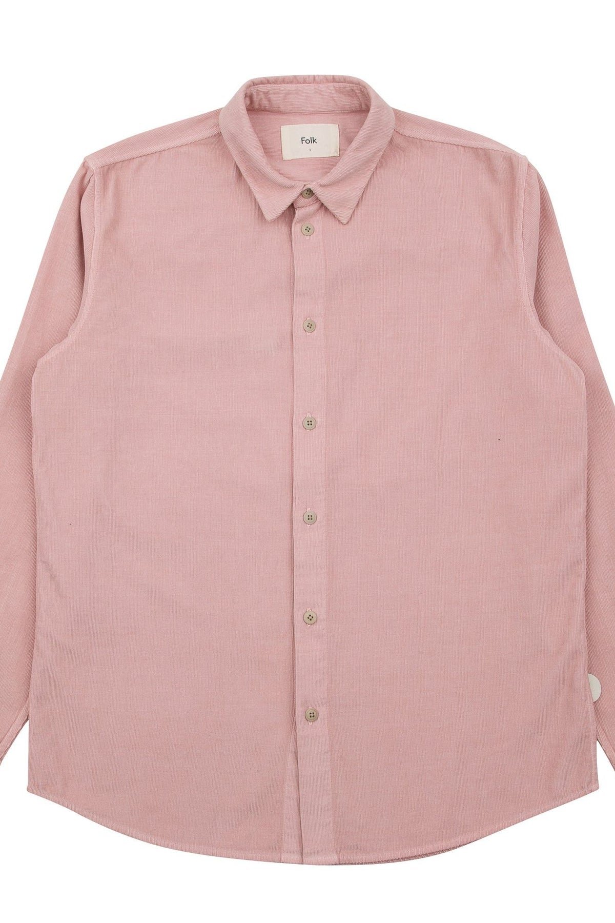 Folk Relaxed Babycord Shirt - Dusty Pink