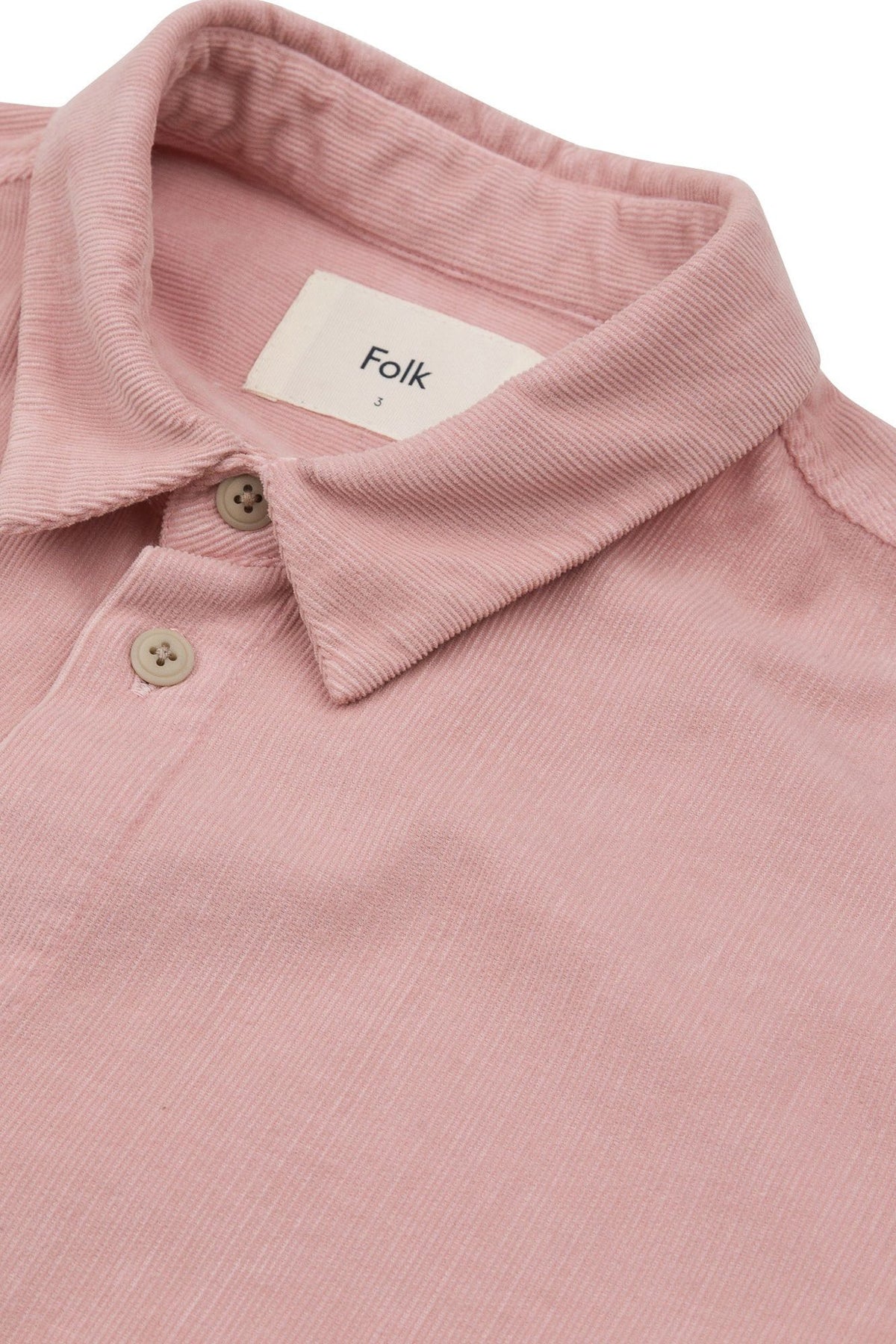 Folk Relaxed Babycord Shirt - Dusty Pink