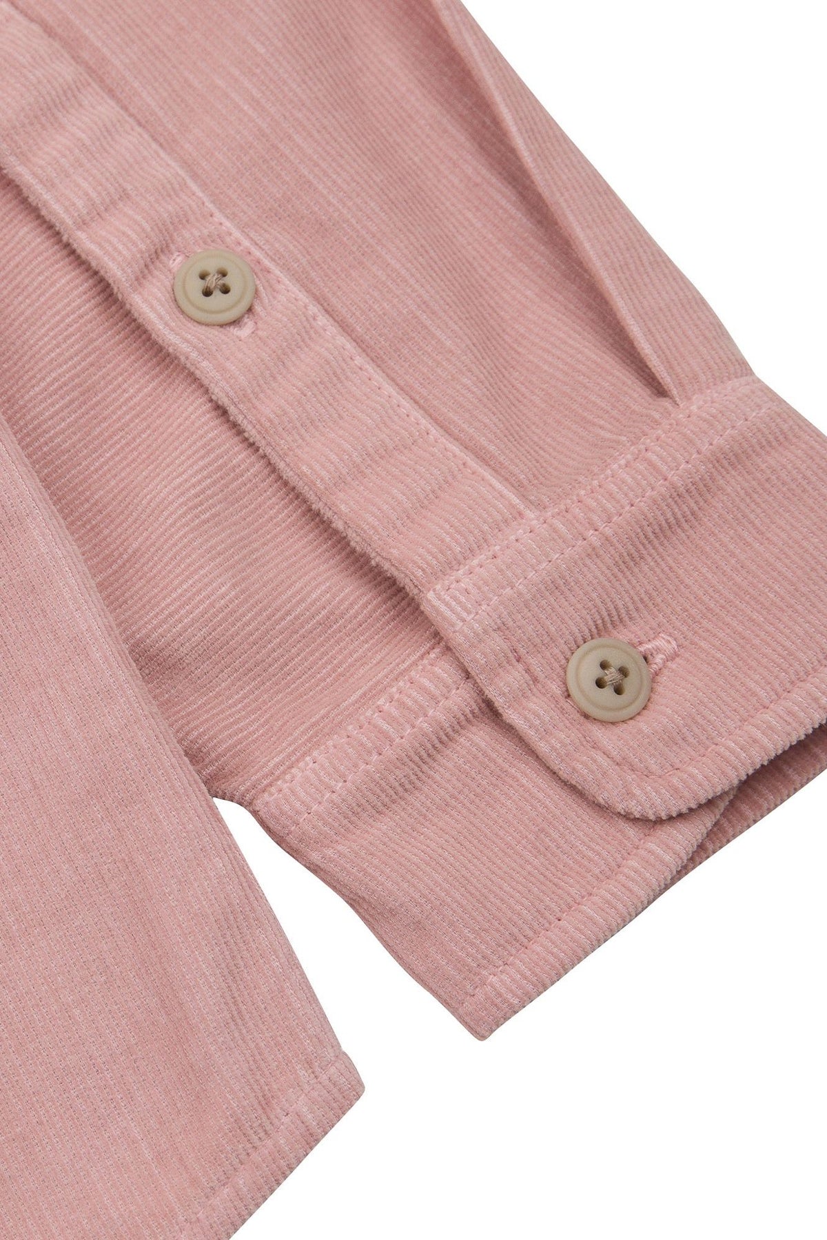 Folk Relaxed Babycord Shirt - Dusty Pink