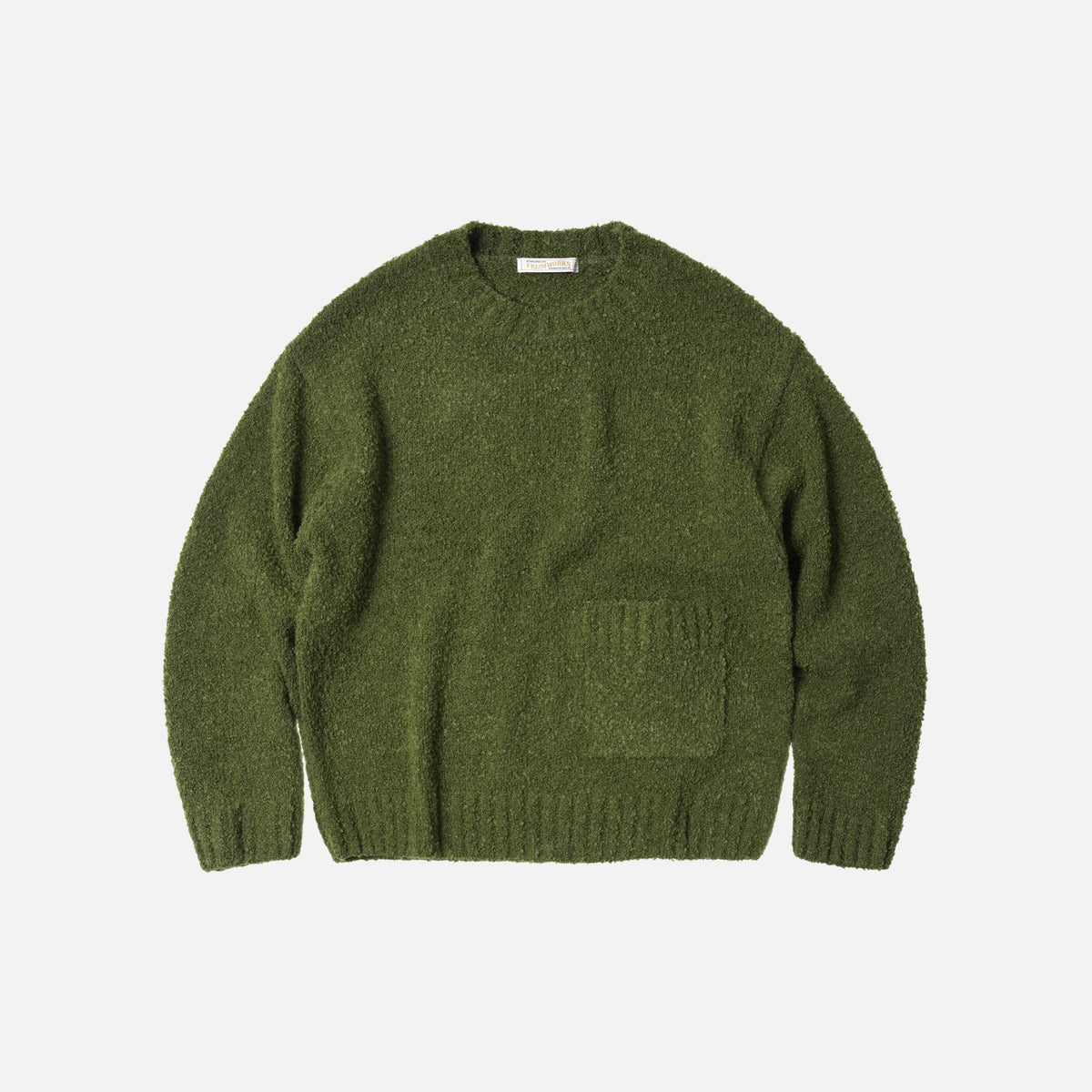 ALPACA BOUCLE KNIT OLIVE