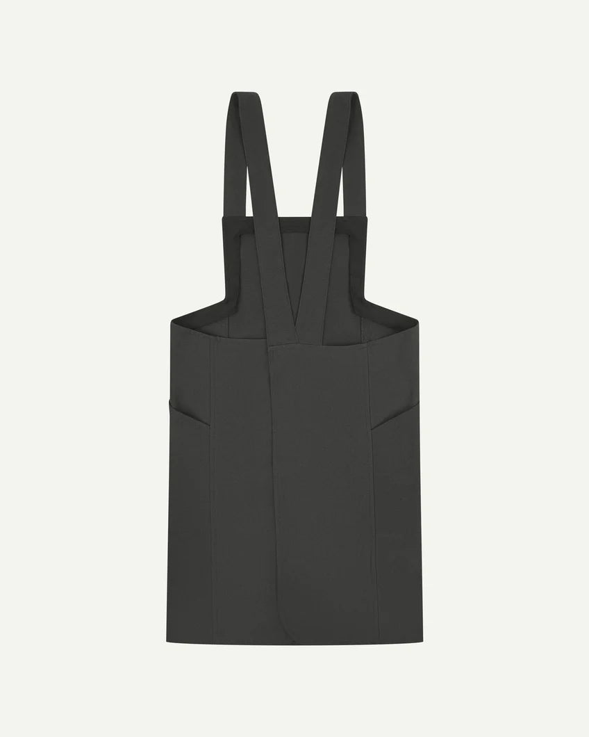 Japanese-style canvas apron - charcoal