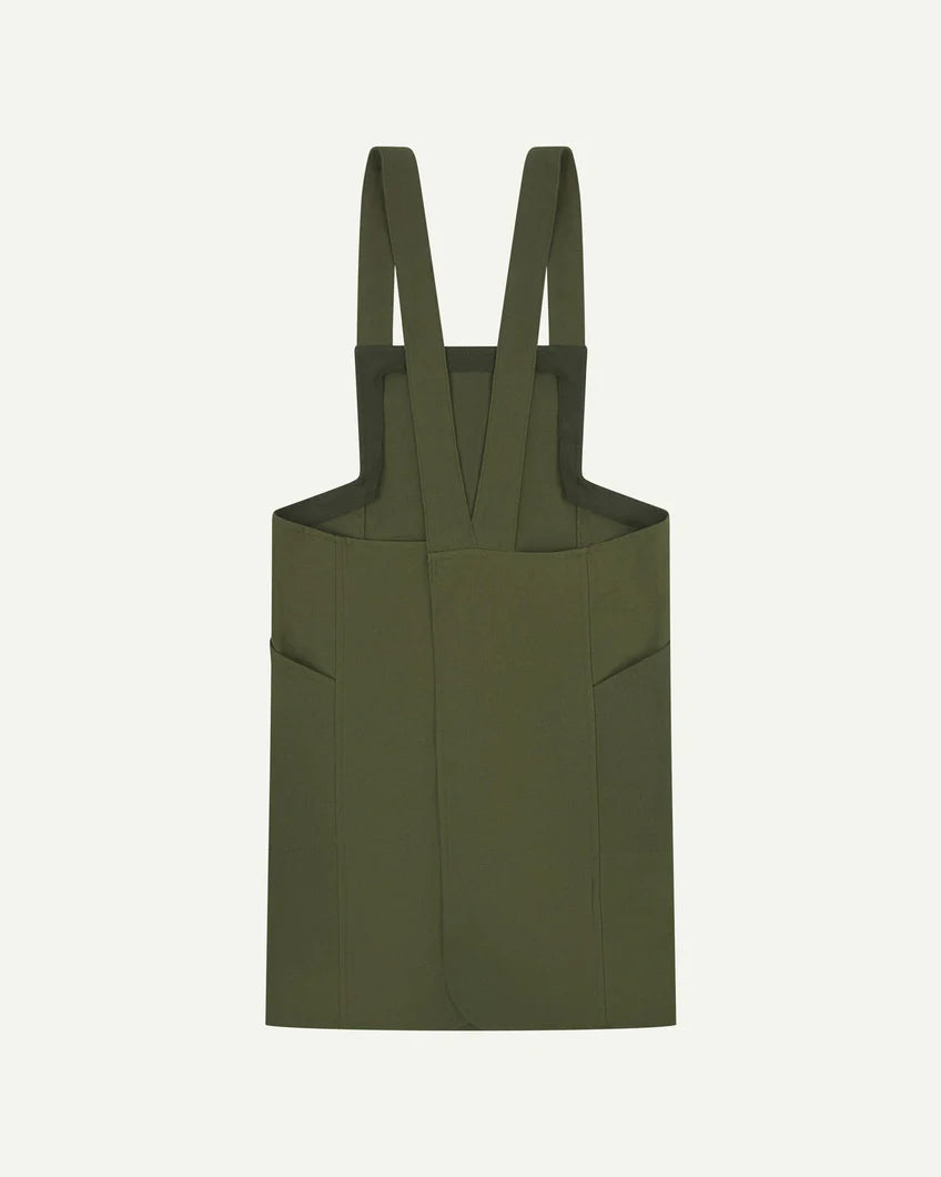 Japanese-style canvas apron - coriander