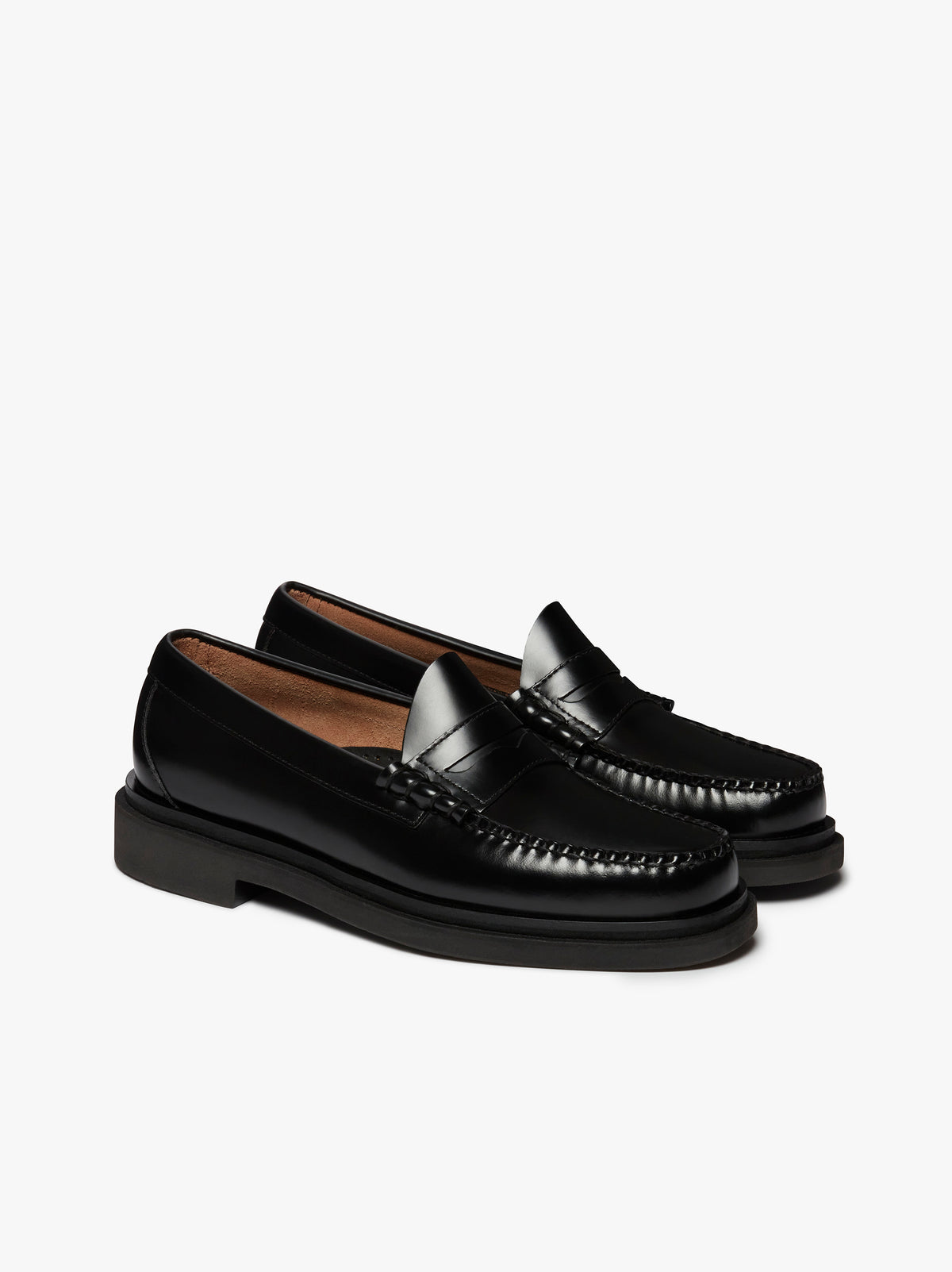 G.H. Bass Weejuns Step Larson Penny Loafers - Black Leather