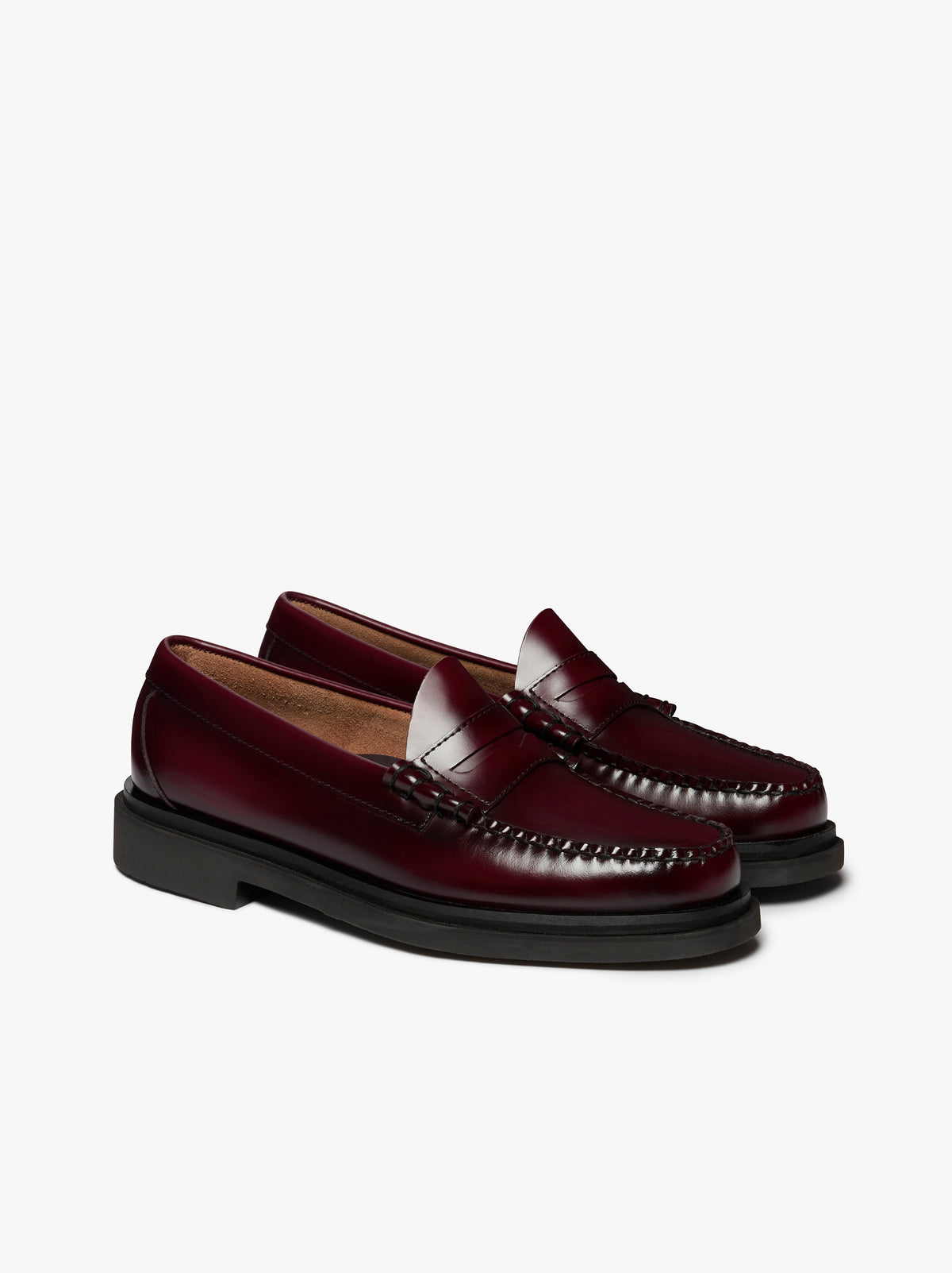 G.H. Bass Weejuns Step Larson Penny Loafers - Wine Leather