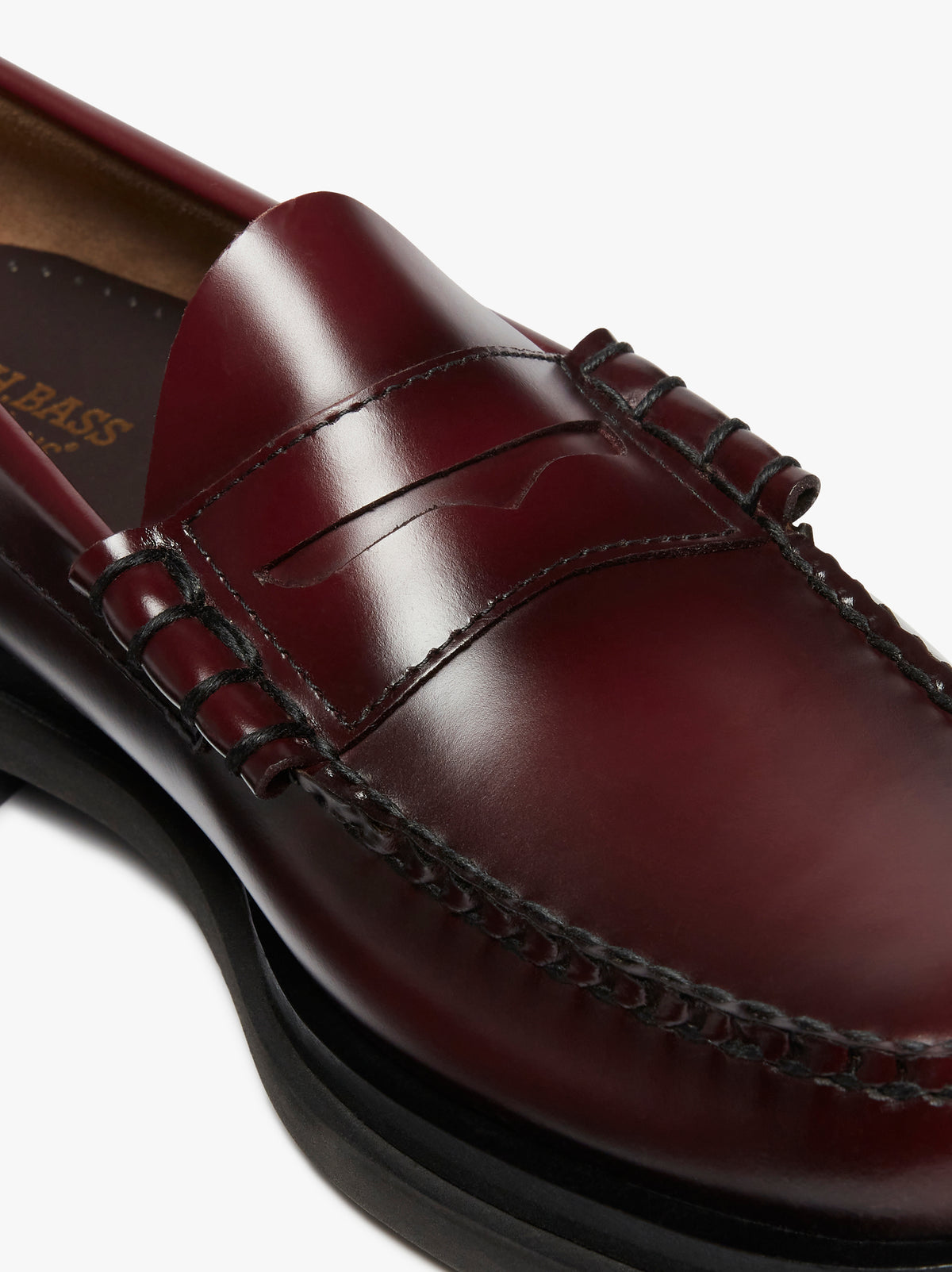 G.H. Bass Weejuns Step Larson Penny Loafers - Wine Leather