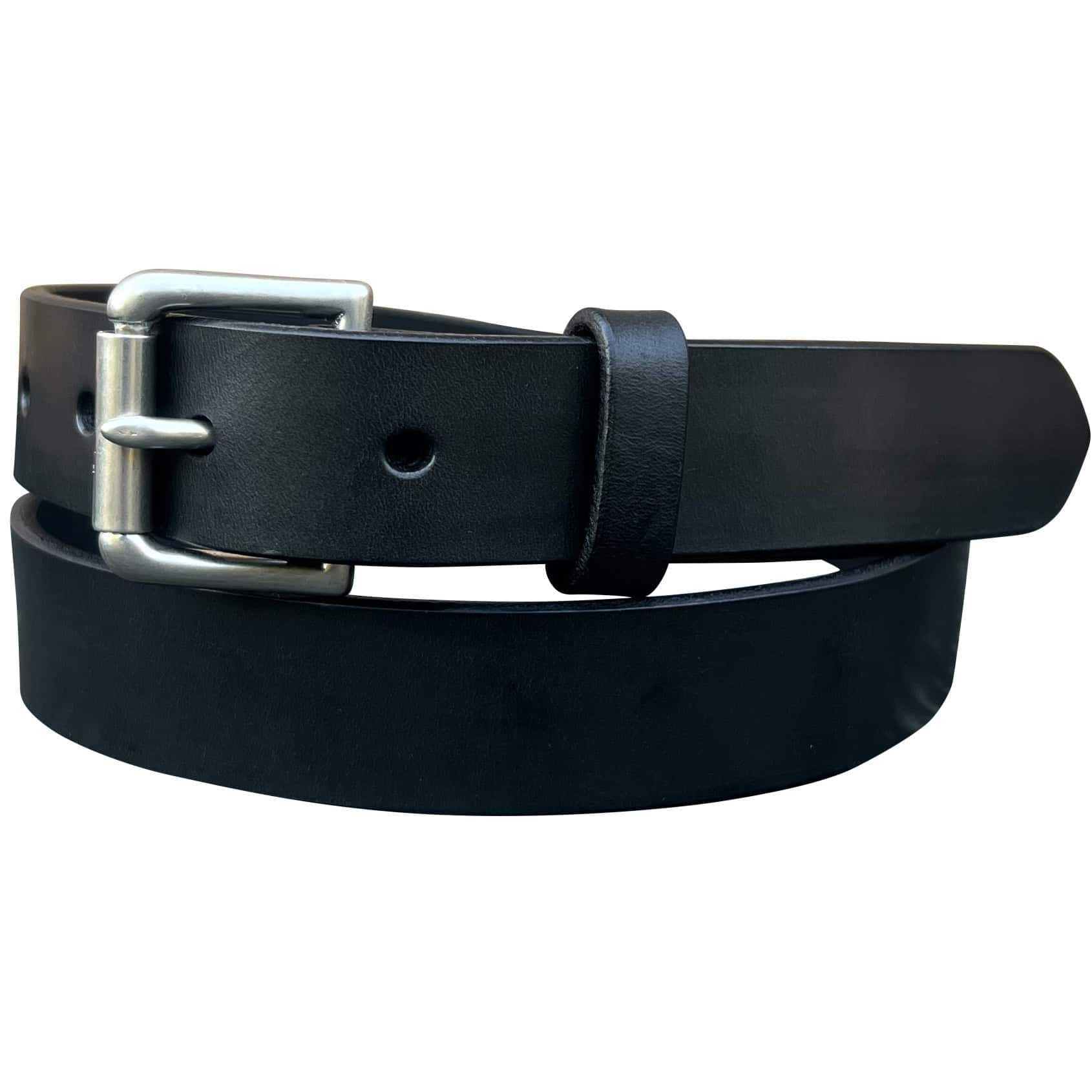 Barnes and Moore Slim Belt - Black/Nickel